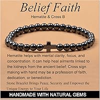 Vista 446 de MASSIVE BEADS Pulsera elástica de yoga hecha a mano con piedra natural, cristal curativo, energía, regalos para adultos unisex de 0.157 in, 0.236