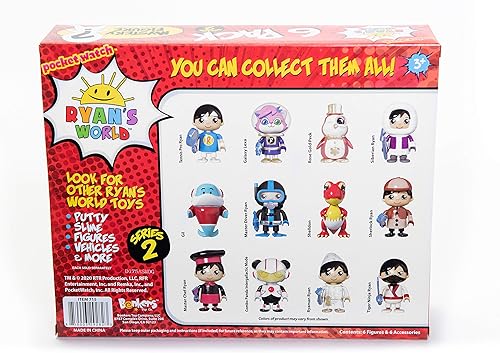 Vista 3 de RYAN'S WORLD Figura misteriosa, paquete de 6 series 2, juguete misterioso, 6 de 24 posibles figuras misteriosas, paquete de regalo para fanáticos
