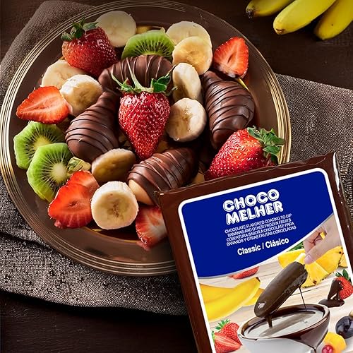 Miniatura 4 de CHOCOMELHER Clasico - Paquete de 12 revestimientos con sabor a chocolate con leche para chocobananos - Lo mejor para cubrir plátanos congelados y
