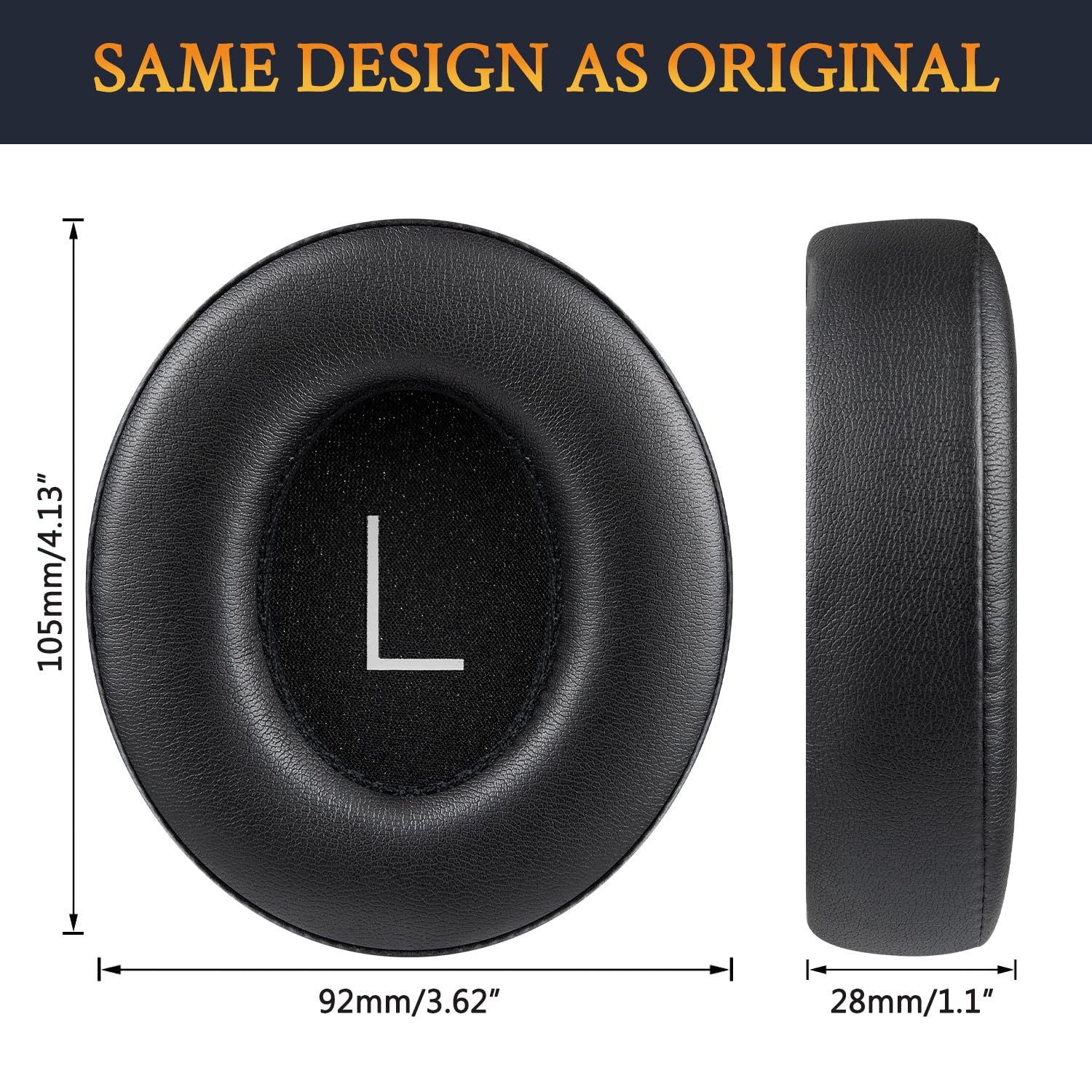 SOULWIT Earpads for Shure Aonic 50 Gen 1/Gen 2 Headphones, Ear Pads Cushions with Softer Protein Leather - Image 3