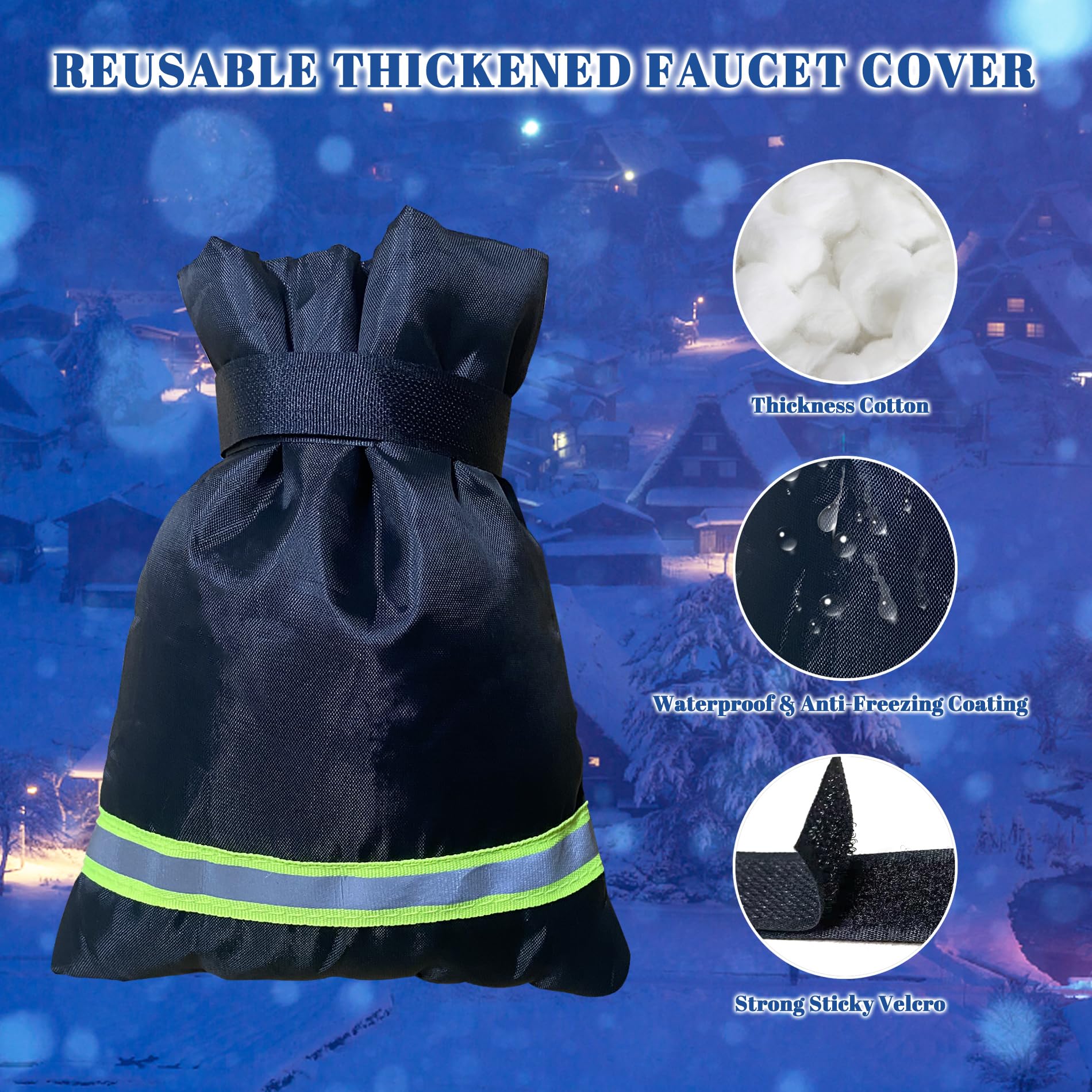 Housse Anti-gel BYFRI Pour Robinet Extérieur – Protection Hiver – Tissu Oxford 210D