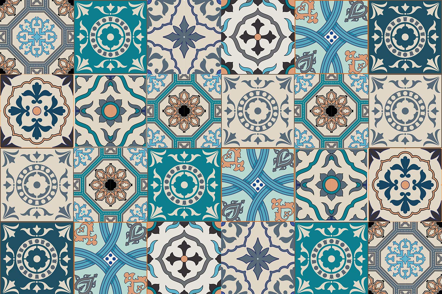 Keuken achterwand spatbescherming I Decor blauw I 60 x 40 x