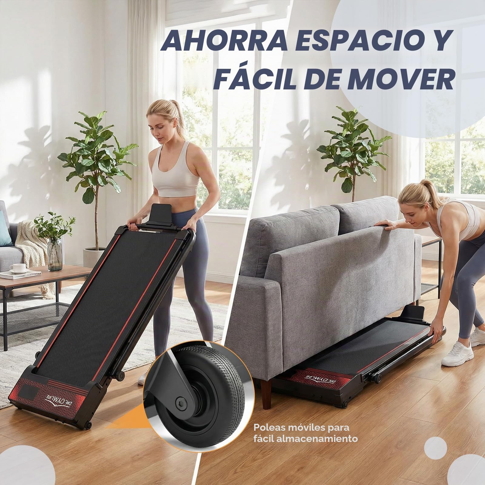 Drgymlee Cinta de Correr 1–12 km/h con Inclinación Automática del 10%, Walking Pad 4 en 1 Plegable para Casa y Oficina, Silenciosa, Control Remoto, Pantalla LED, Compacta
