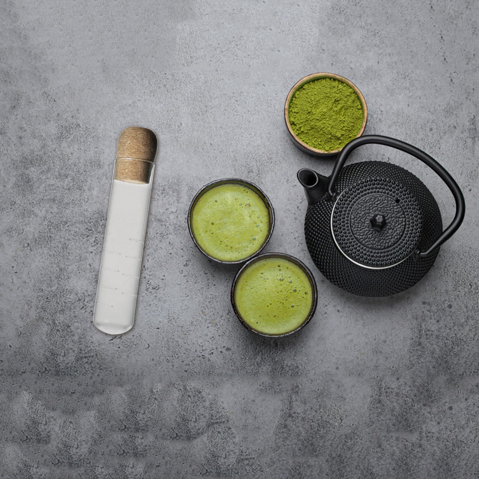 Filtro Infusor de Té de Vidrio Transparente con Corcho, 4 Piezas