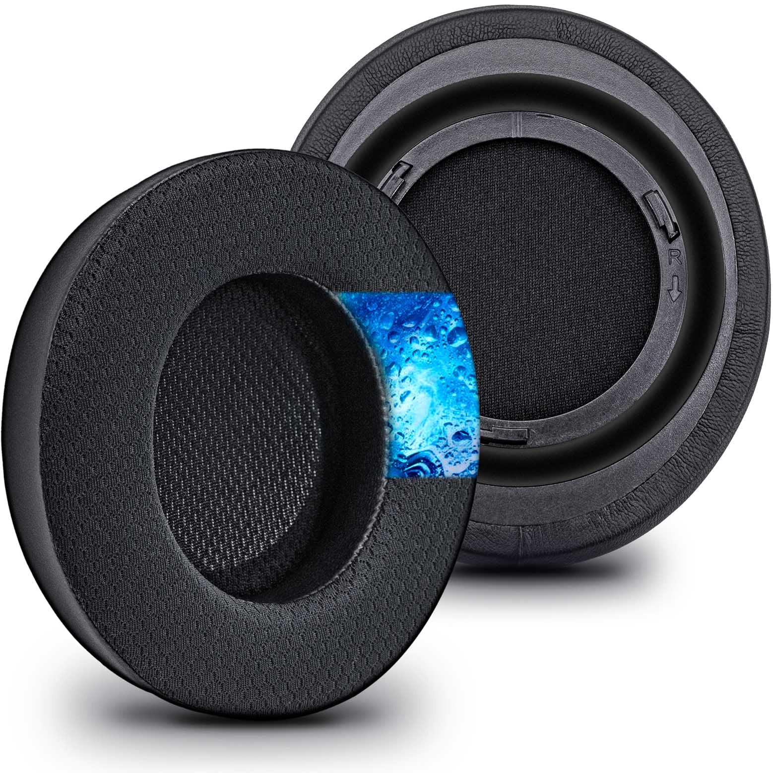 JESSVIT Oval Shape Virtuoso XT Cooling Gel Earpads for Virtuoso RGB Wireless, SE & XT Headsets - Softer Memory Foam, Added Thickness, Black