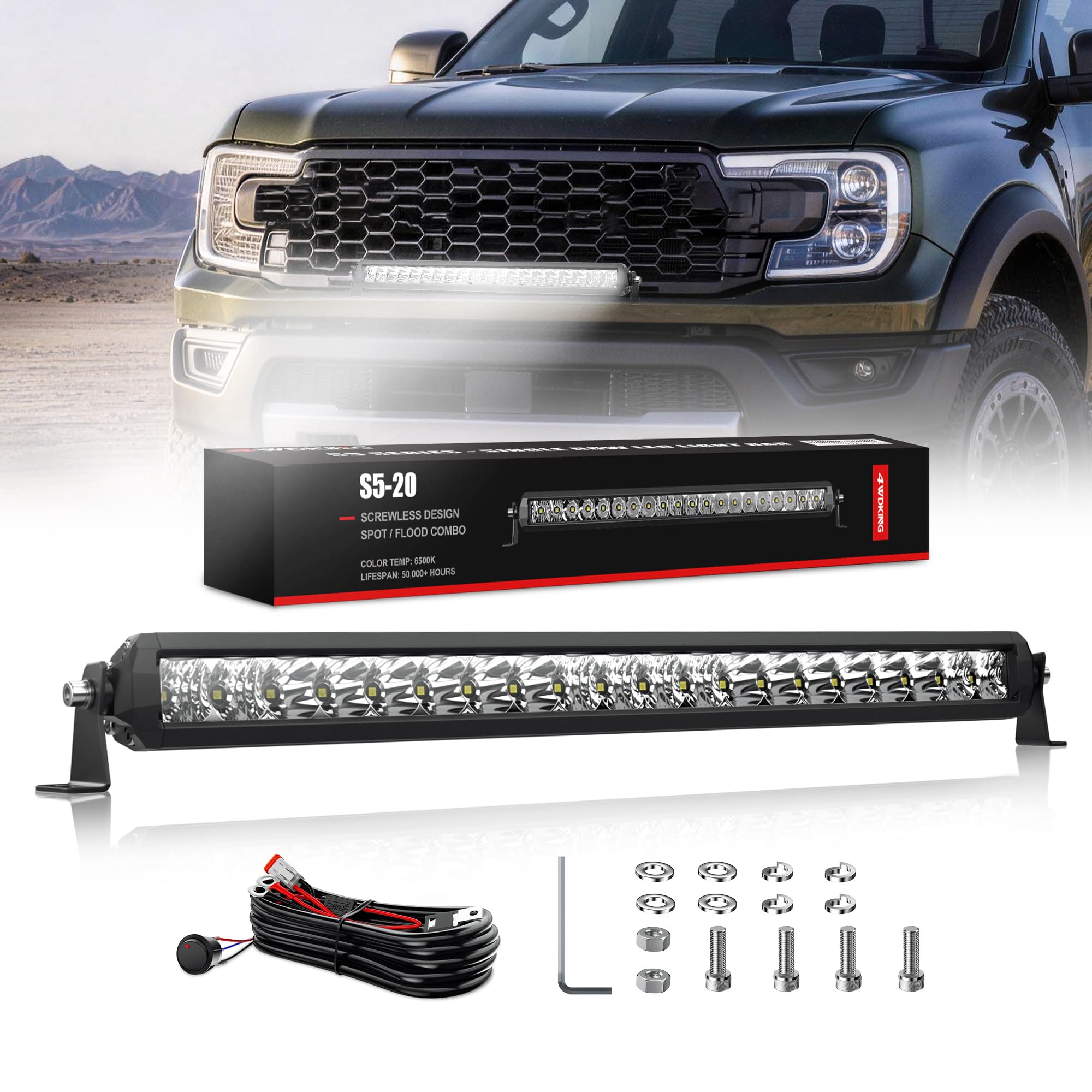 4WDKING Slim 22 inch LED Light Bar