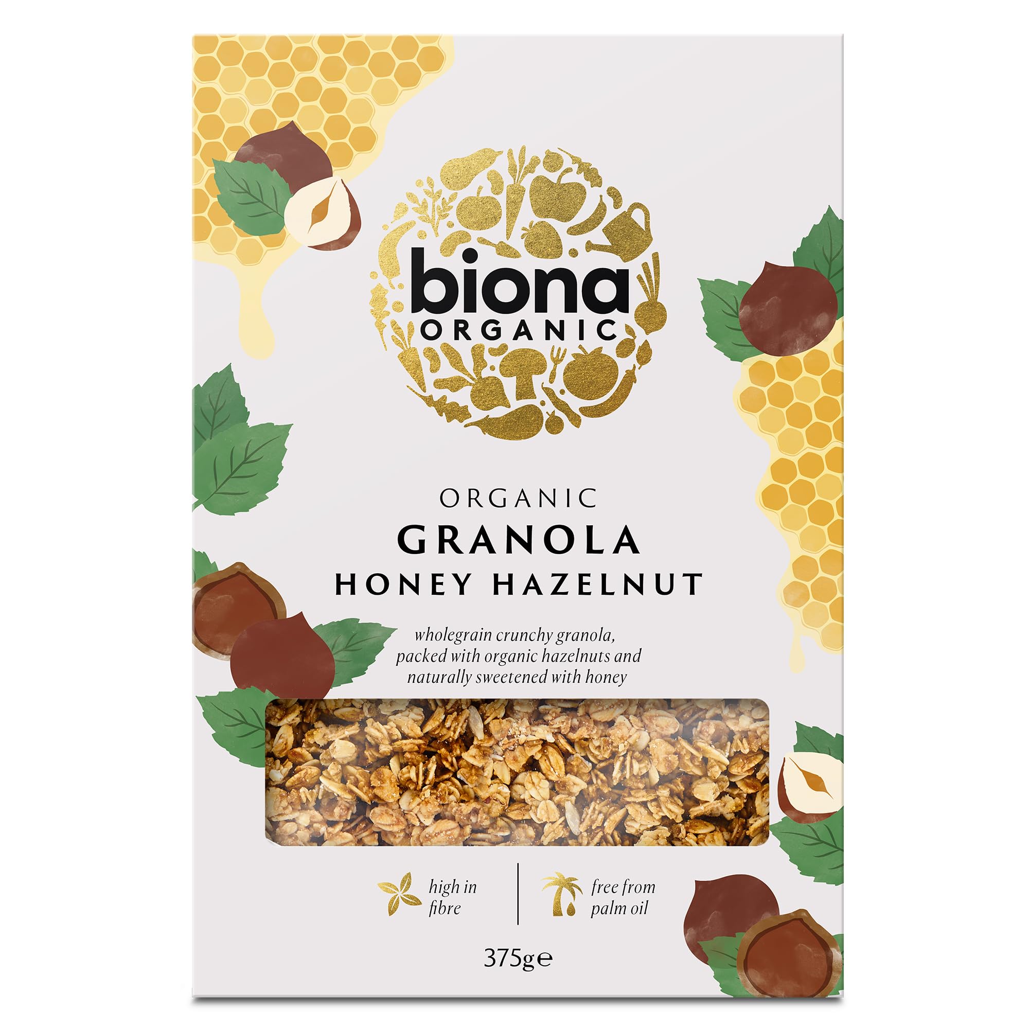 Biona Organic Honey Hazelnut Granola, 375g