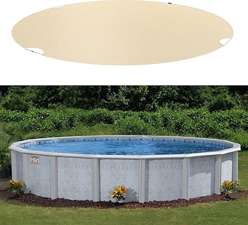 Miniatura 7 de TANG Cubiertas redondas de 22 pies para piscina de 18 pies para tanque redondo sobre el suelo, cubiertas de piscina de hojas de invierno, con