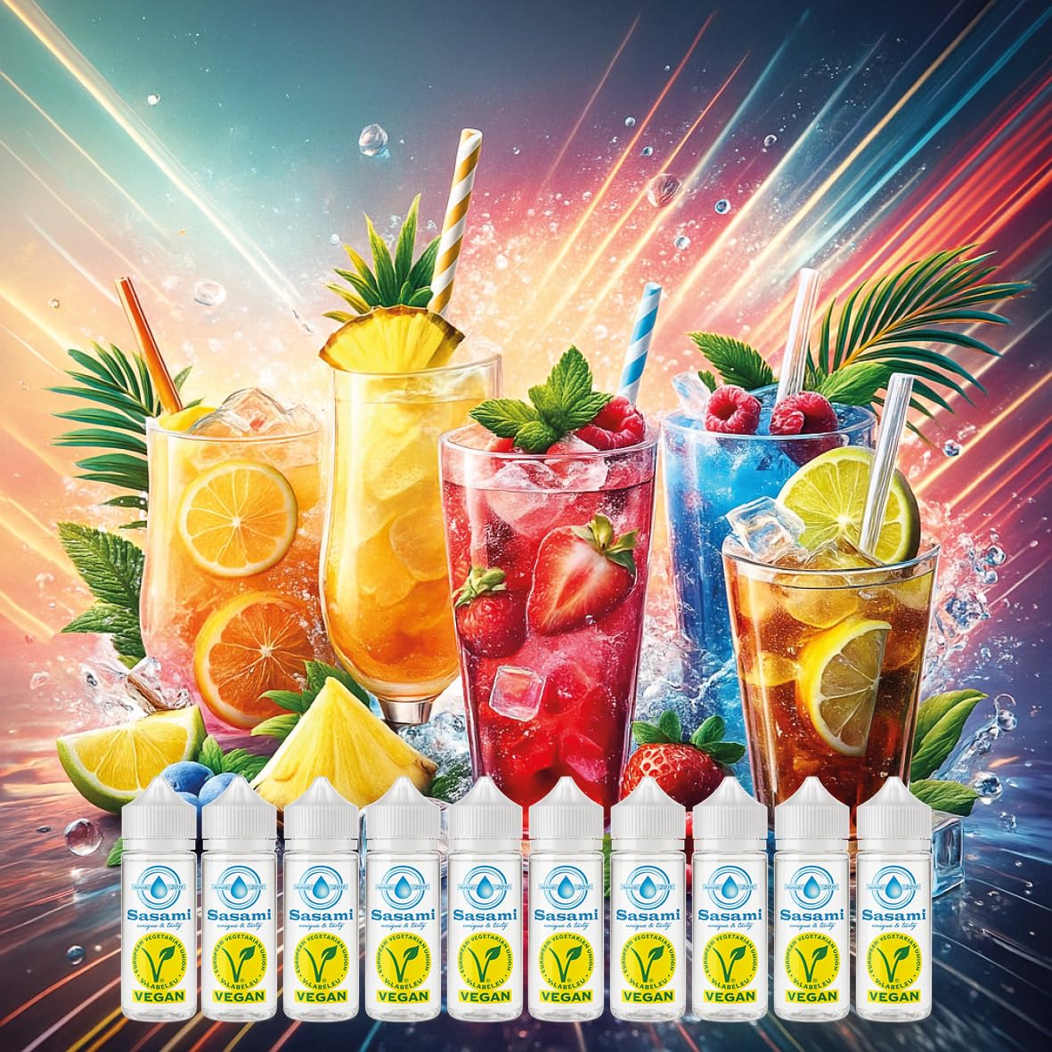 Soft Sips Edition - Kolekcja Sasami Signature - Zestaw 10 x 10ml koncentratów aromatów - Wegańskie