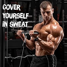 Yes4All Black Revolving Straight Bar with Diamond Knurl Handle, 880 LB Capacity Tricep Press Down Bar & LAT Cable Attachment for Row Machine & Cable Machine, Home Gym Straight Tricep Bar