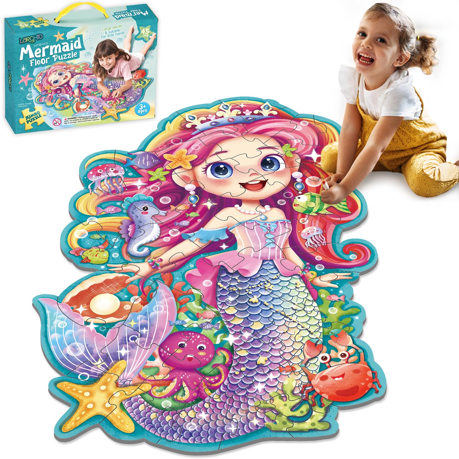 Amazon.com: Larchio Mermaid Gifts for Girls, 45PCS Jumbo Memarid