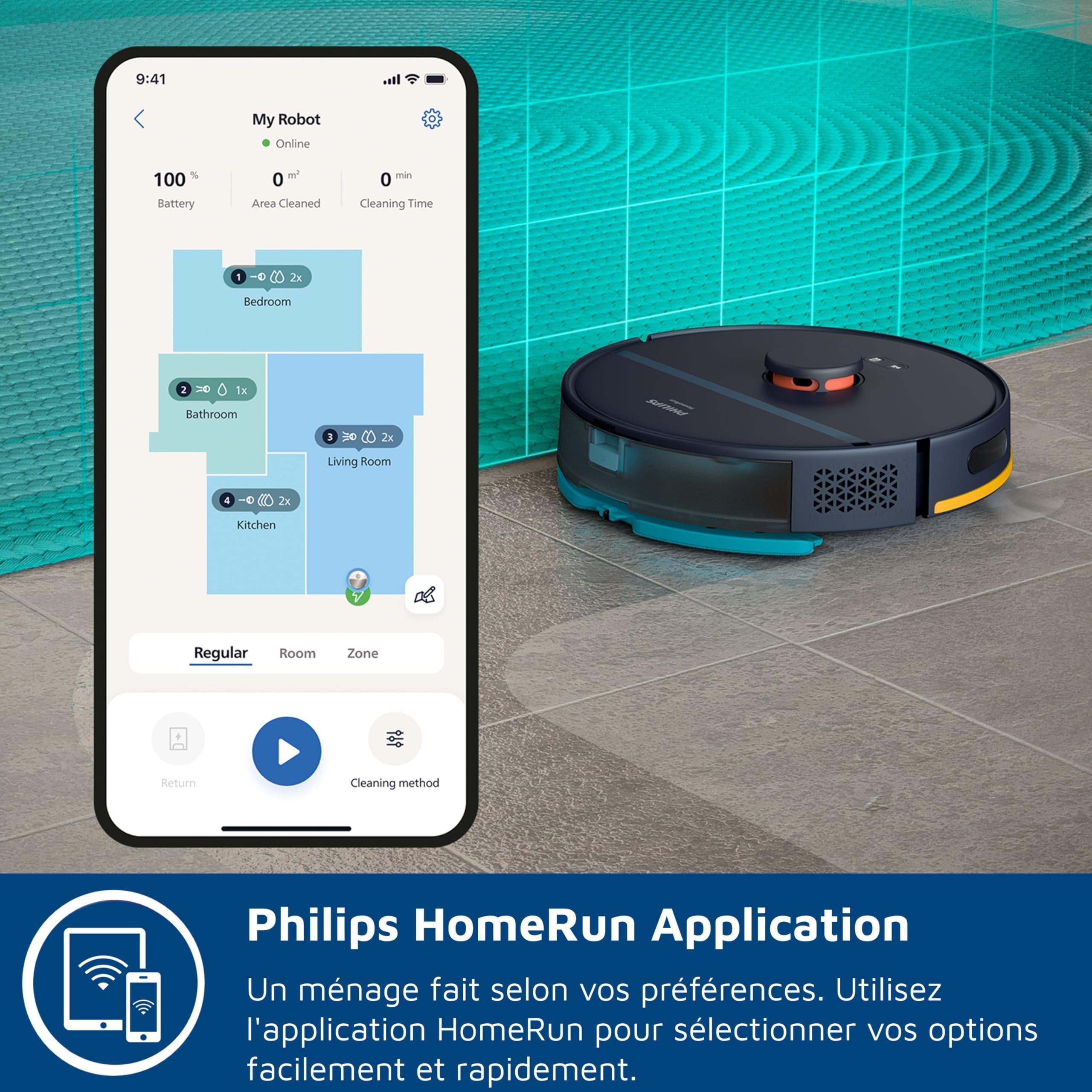 Aspiradora robot PHILIPS XU2000/15 - Potencia 6000 Pa - Navegaci?n l?ser