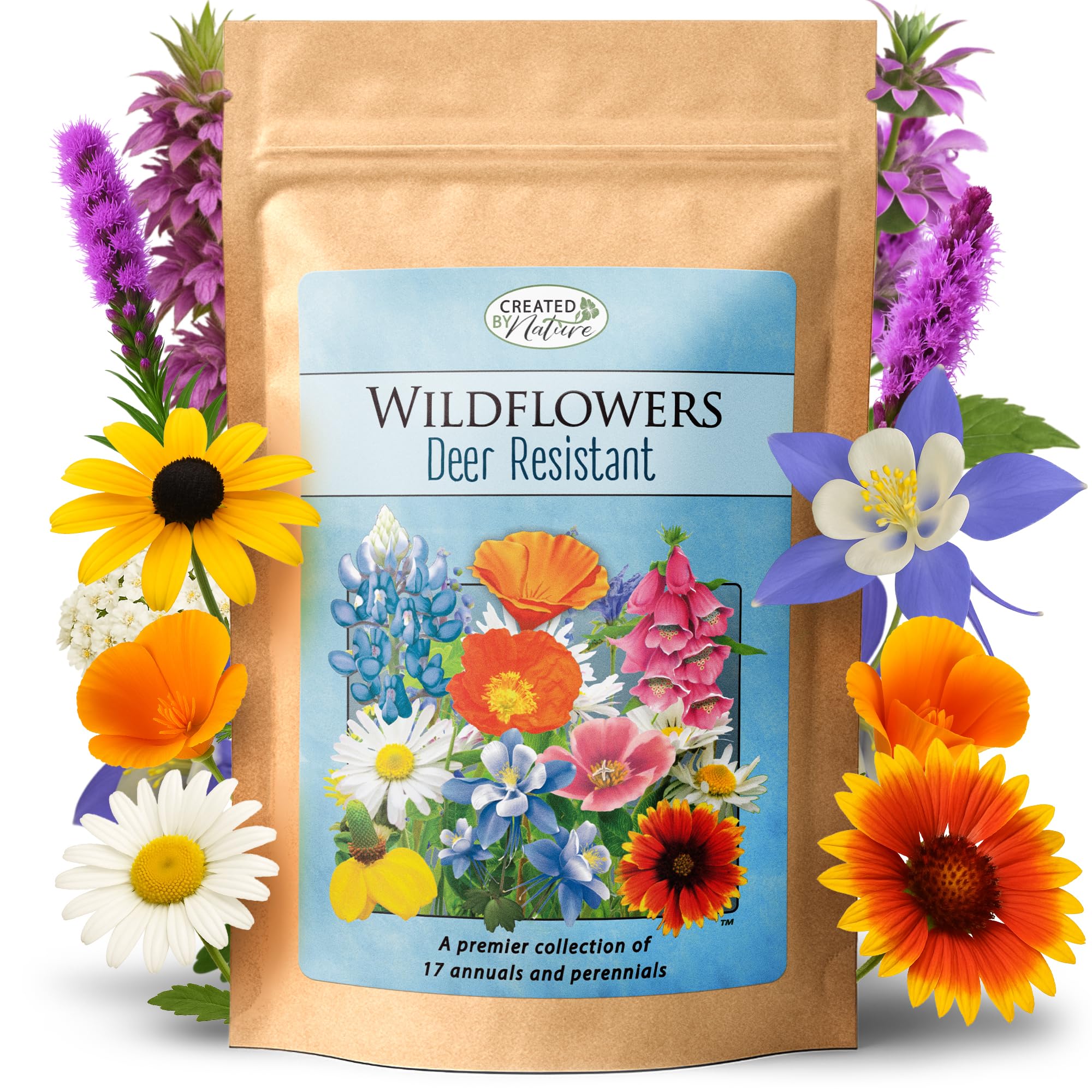 Created By Nature Deer-Resistant Wildflower Seed Mix