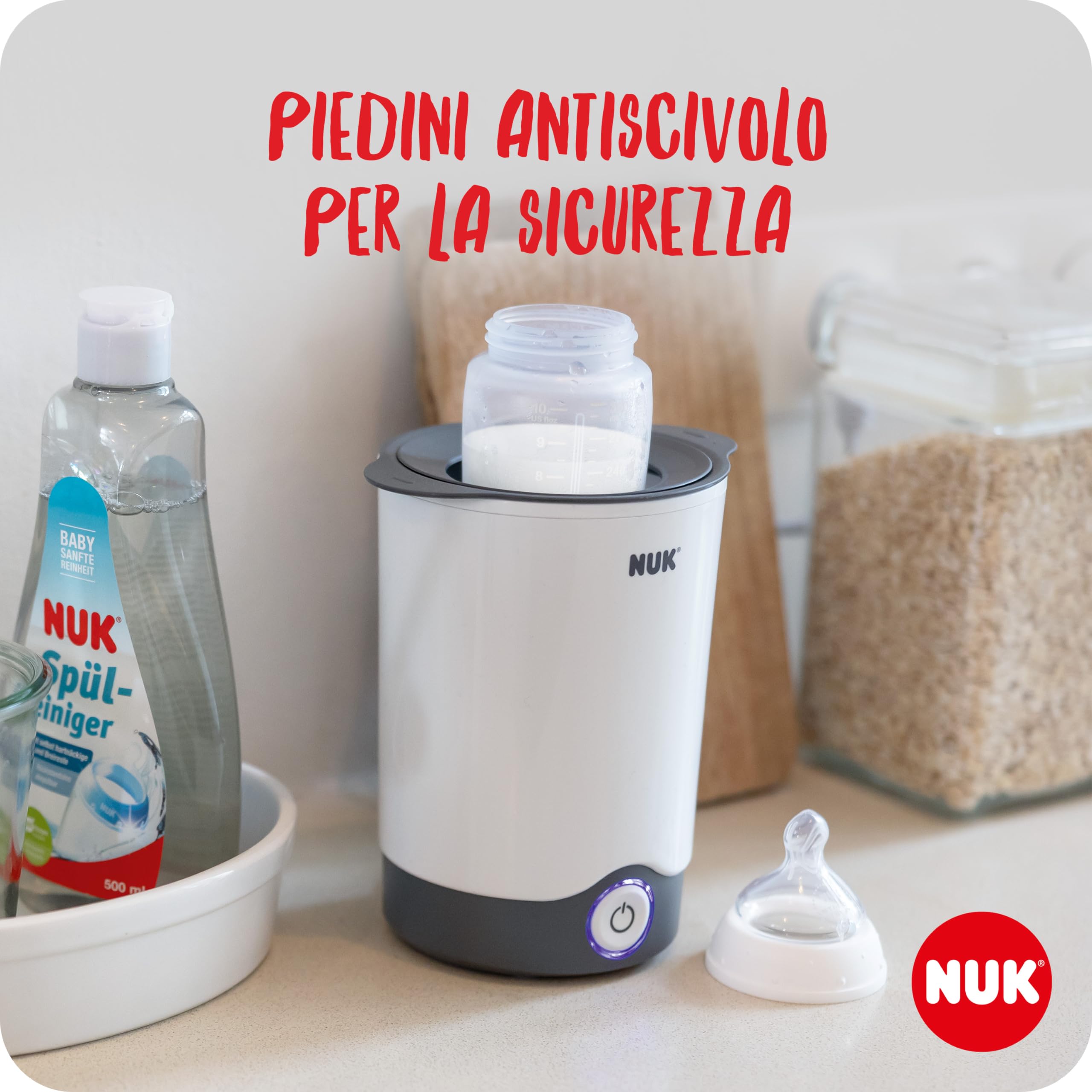 Nuk 10256404 Scaldabiberon, 868 Gr, Bianco e Grigio