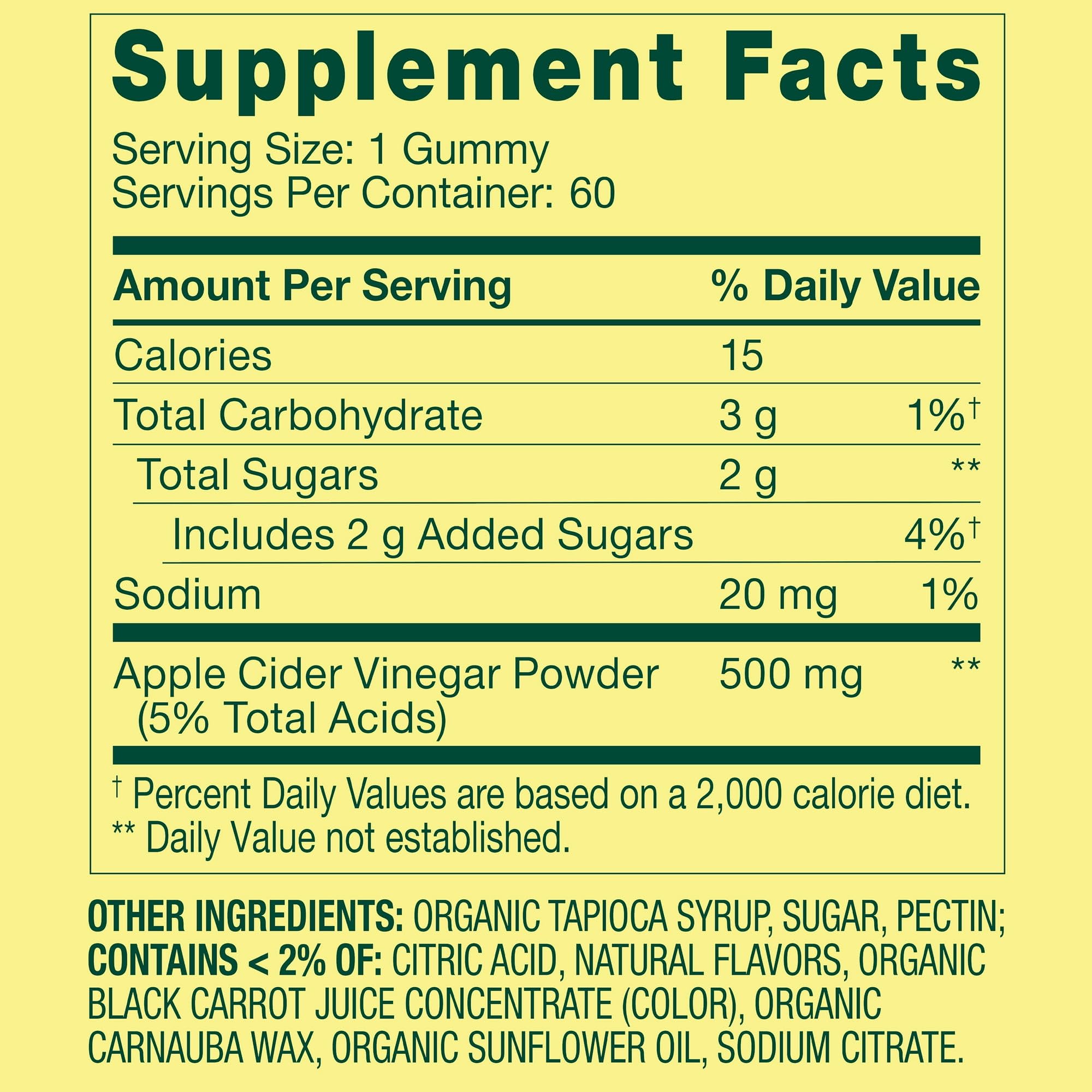 Apple Cider Vinegar Gummies- 500 mg 60 Ct (Pack of 1), Boxed By Fusion Shop Store — Amazon image 5