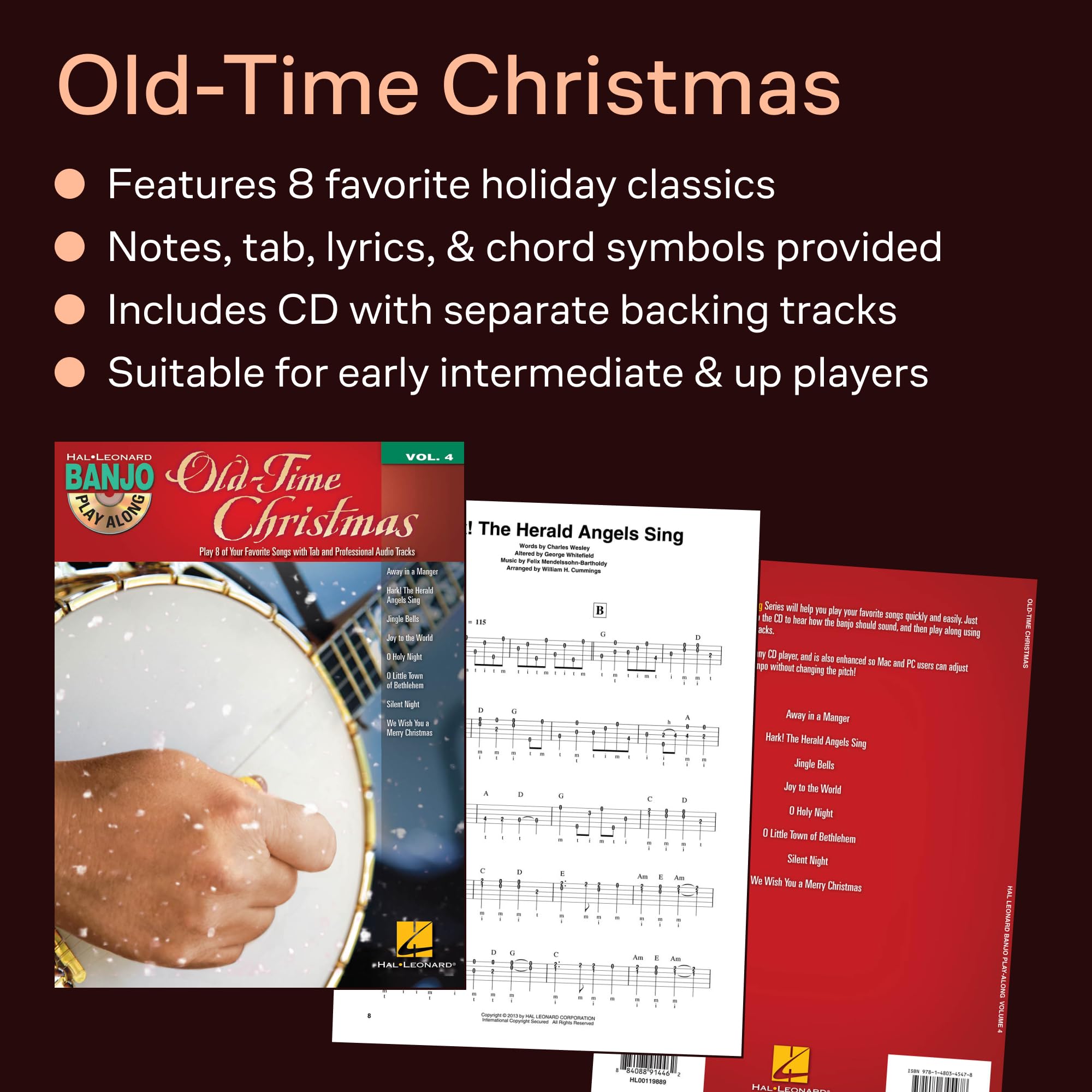 Old-Time Christmas: Banjo Play-Along Volume 4 (Banjo Play-Along, 4, Band 4)