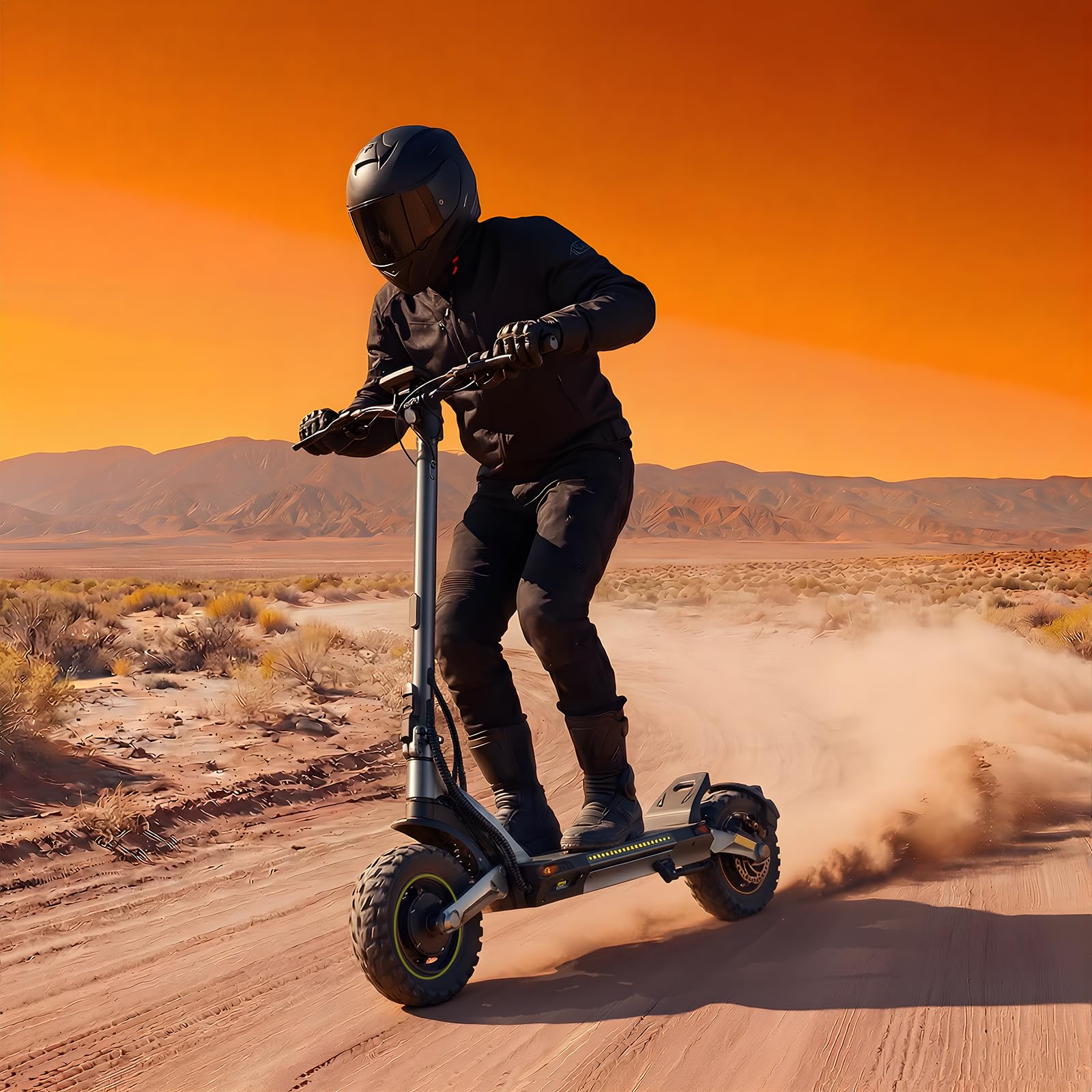 E Scooter mit Straßenzulassung | 10 Zoll Offroad Luftreifen, 70 KM Reichweite, ABE E Roller mit Doppelter Stoßdämpfung, LED, Smart App, Faltbarer Elektroroller für Pendler und Geländefahrer