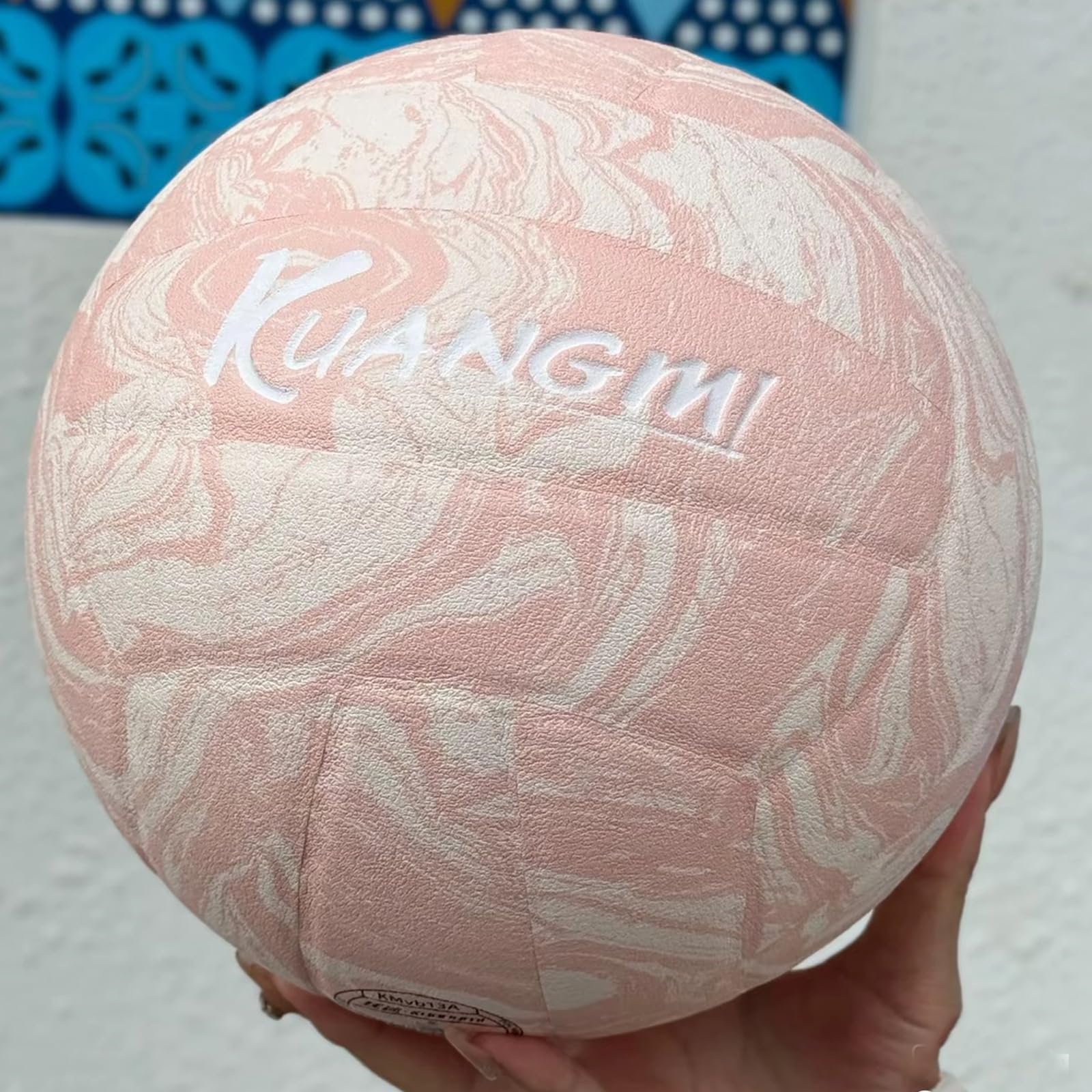 Kuangmi Ballon de volleyball souple, taille officielle, taille 5, ballon récréatif intérieur et extérieur, entraînement sportif, balle de jeu de plage pour débutants, adolescents, adultes