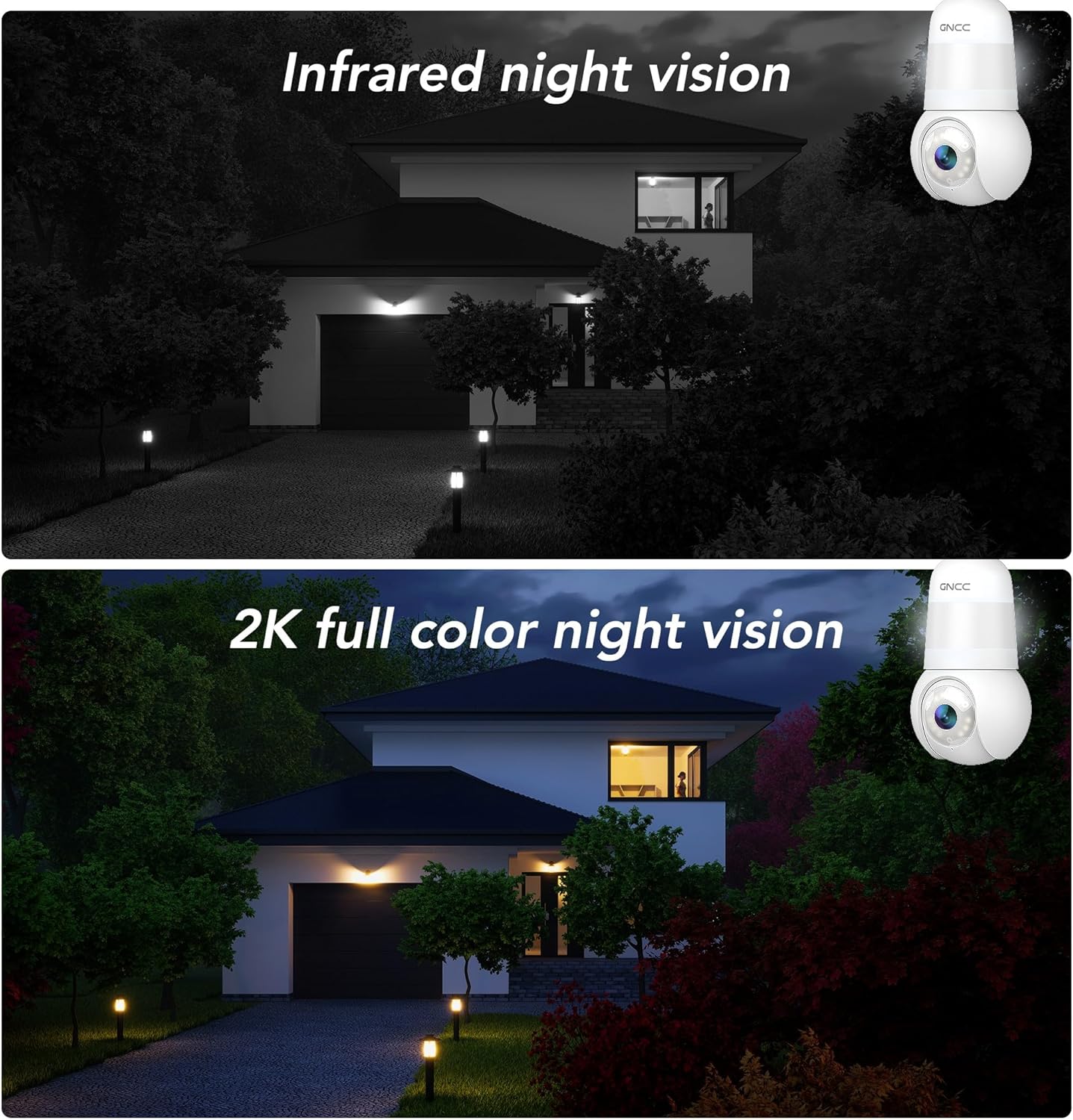 Comparison of infrared and 2K full color night vision