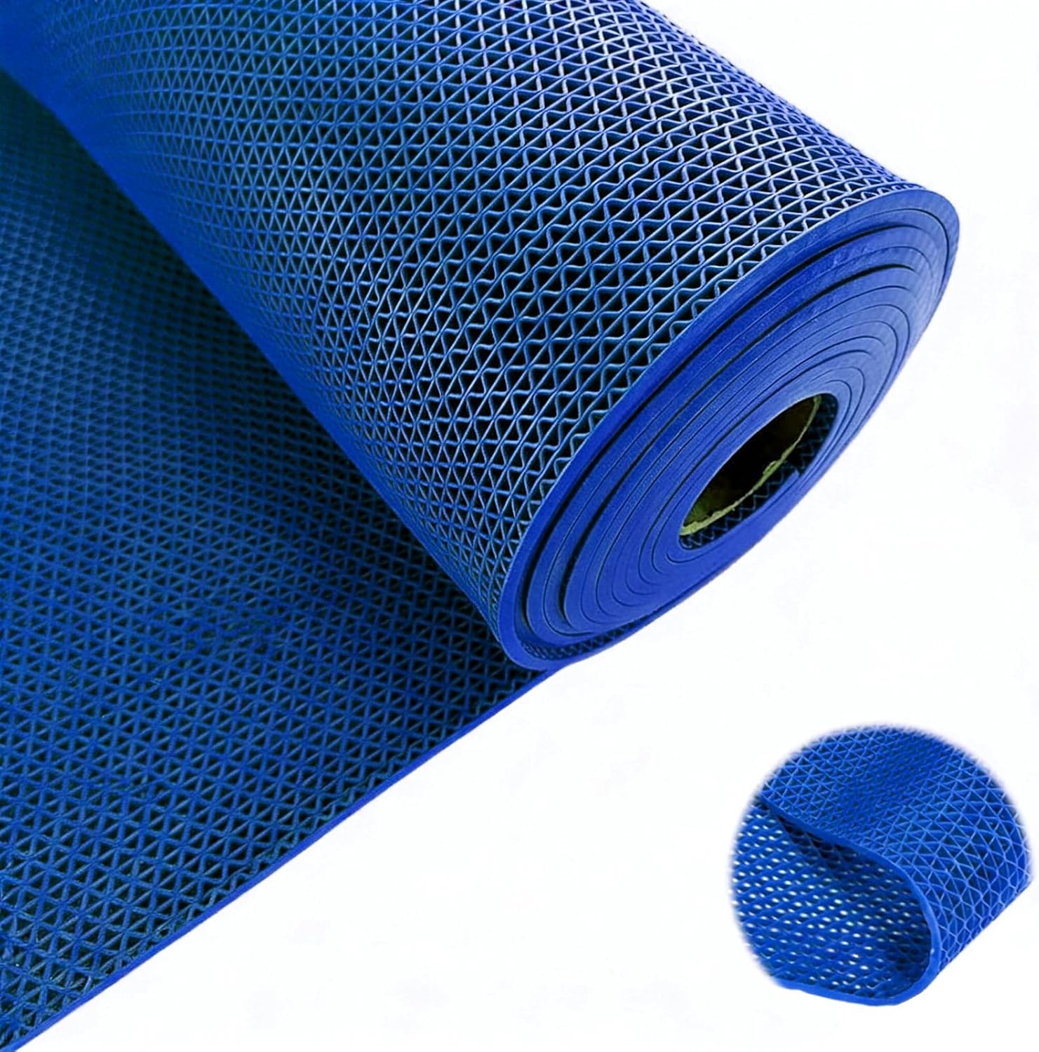 Non-Slip PVC Drainage Floor Mat for Wet Areas - 5mm Thick Mesh Bathroom, Kitchen, Pool, Garage, Bar Mats - 1.2m Wide Green (1.2x1m) for Safety & Comfort