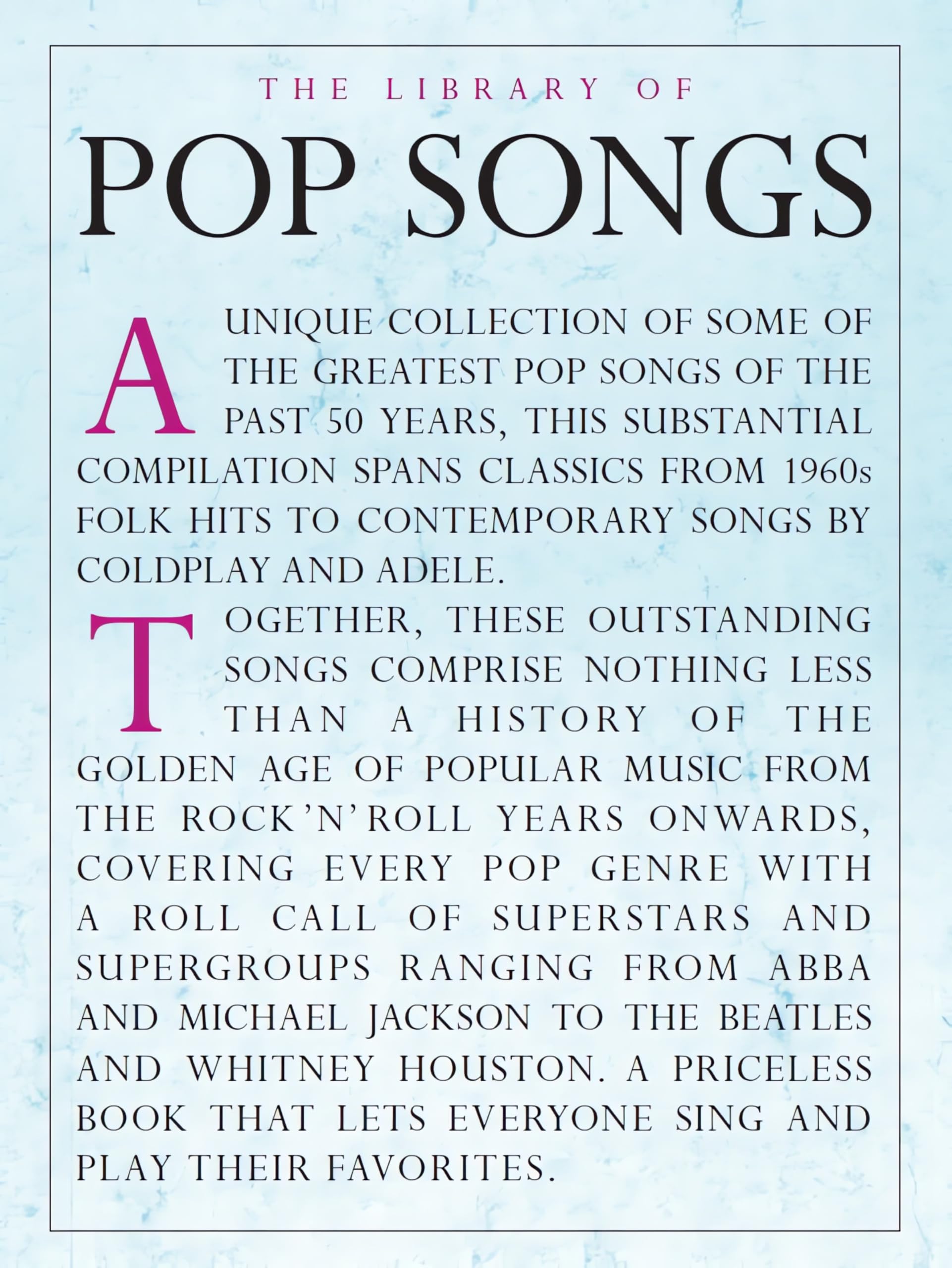 The Library Of Pop Songs