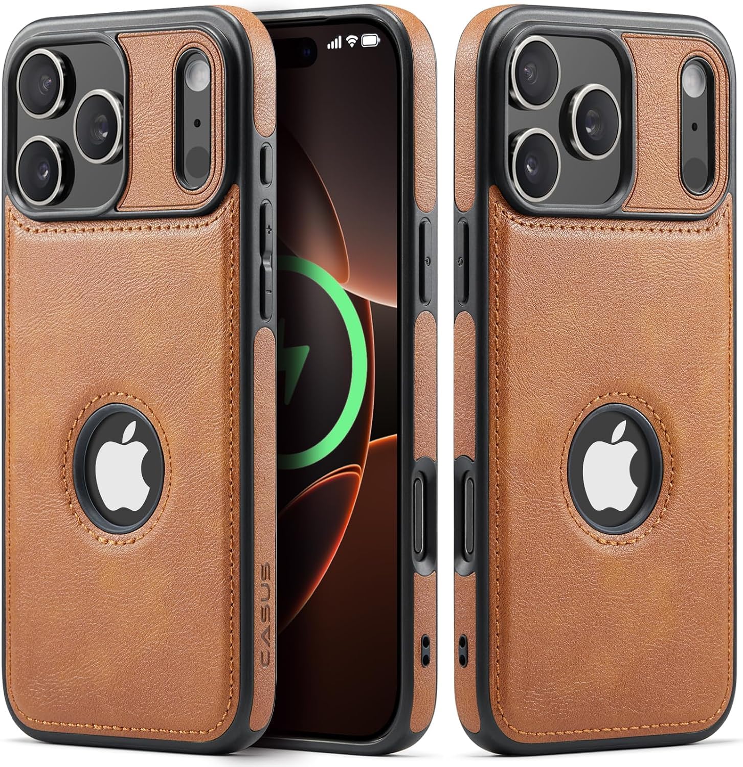 Casus Magnetic Leather Case for iPhone 18 Pro Max, MagSafe Compatible, Business Classic S…