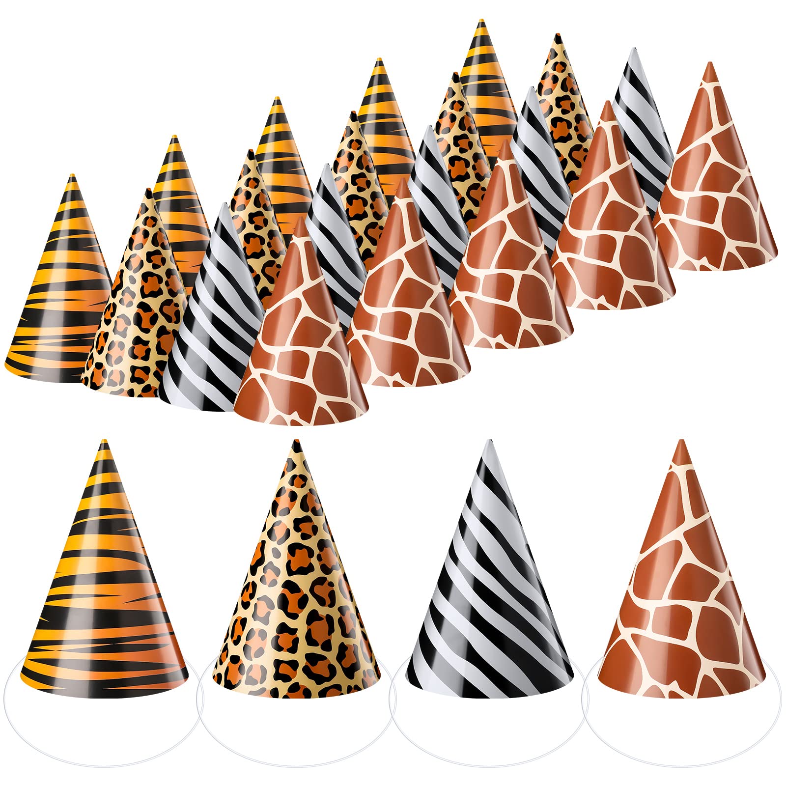 Buy Spiareal 24 Pieces Safari Party Hats Jungle Animal Safari Theme