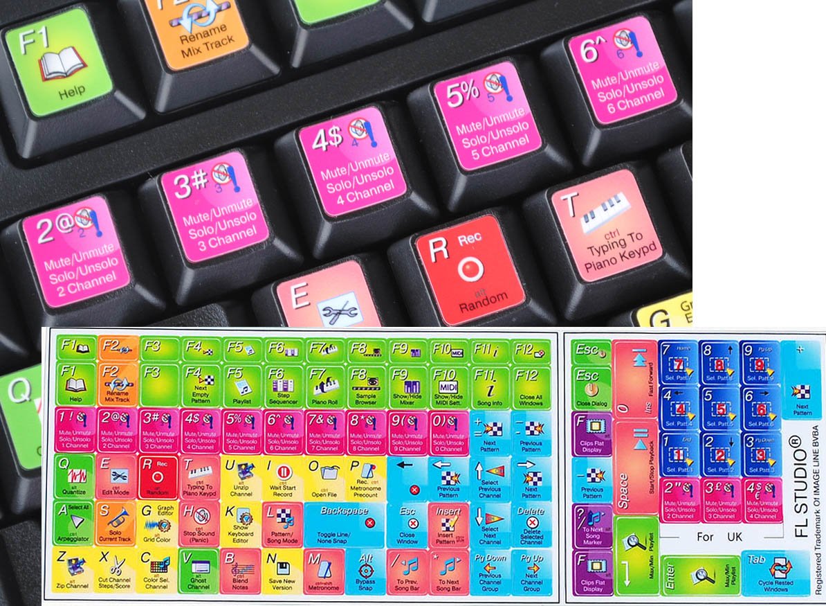 Online-Welcome FL STUDIO KEYBOARD STICKERS HIGHT QUALITY LAMINATED MATT FOR COMPUTER NEW