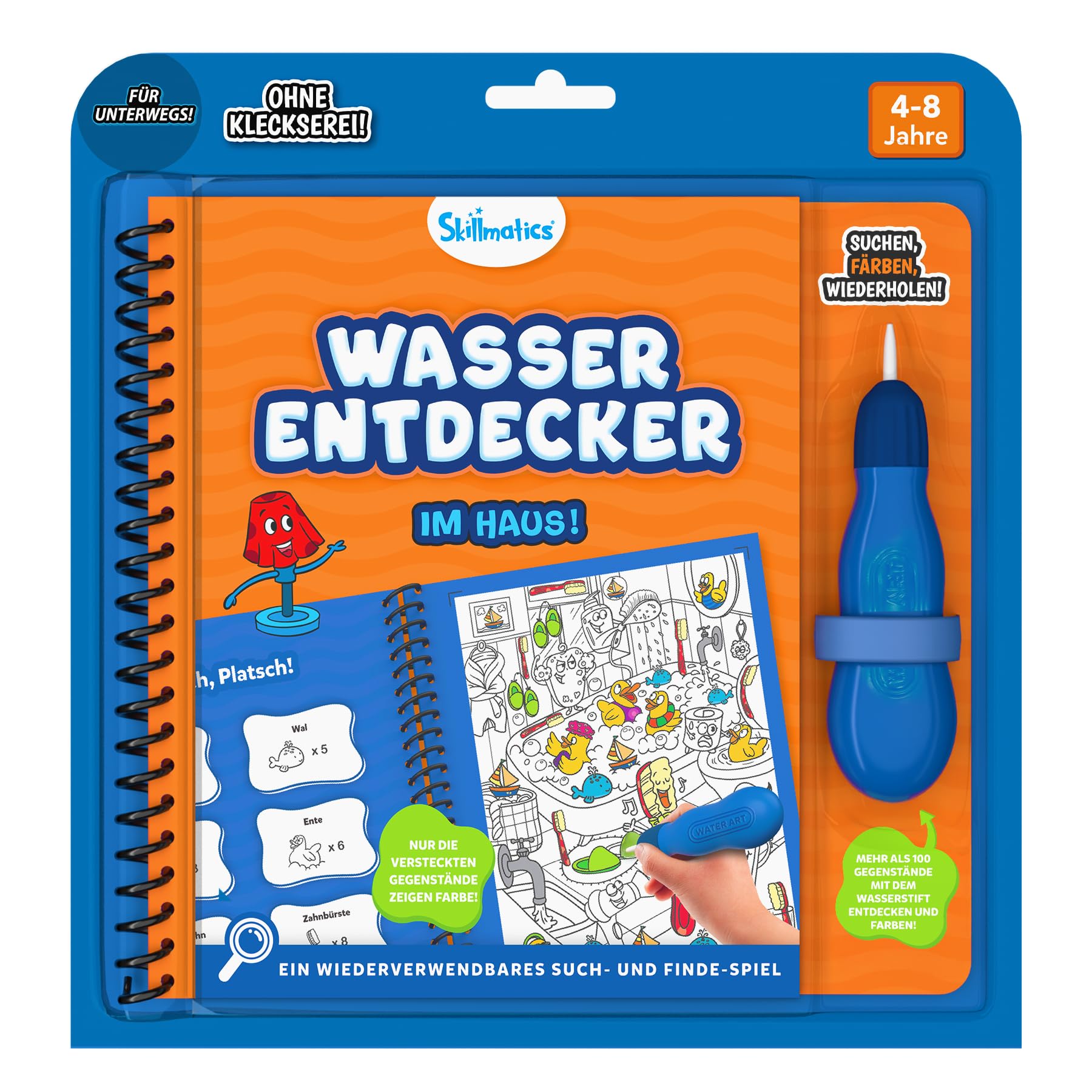 Skillmatics Wiederverwendbares Such- & Findebuch – Wasser Entdecker, kleckerfreie, lustige Lernaktivität, Reisespielzeug, Geschenk für Jungen & Mädchen von 4, 5, 6, 7, 8 Jahren