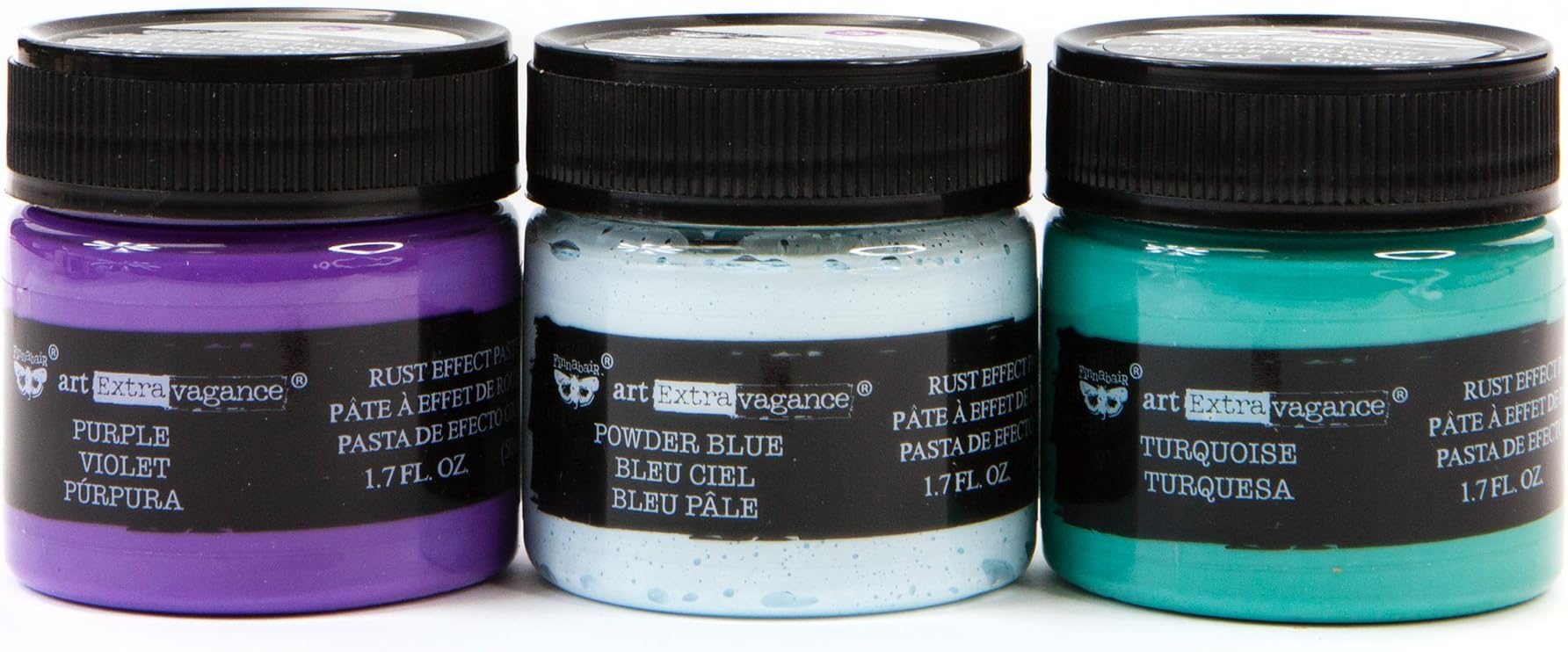 Prima Marketing Inc. Finnabair Art Extravagance - Texture Fantasy - Northern Lights, Purple/Powder Blue/Turquoise