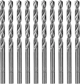 MTX Broca para Metal 4,5 mm HSS Aço Rápido Polido – Ângulo 118°, Haste Cilíndrica Universal, Kit 10 Peças