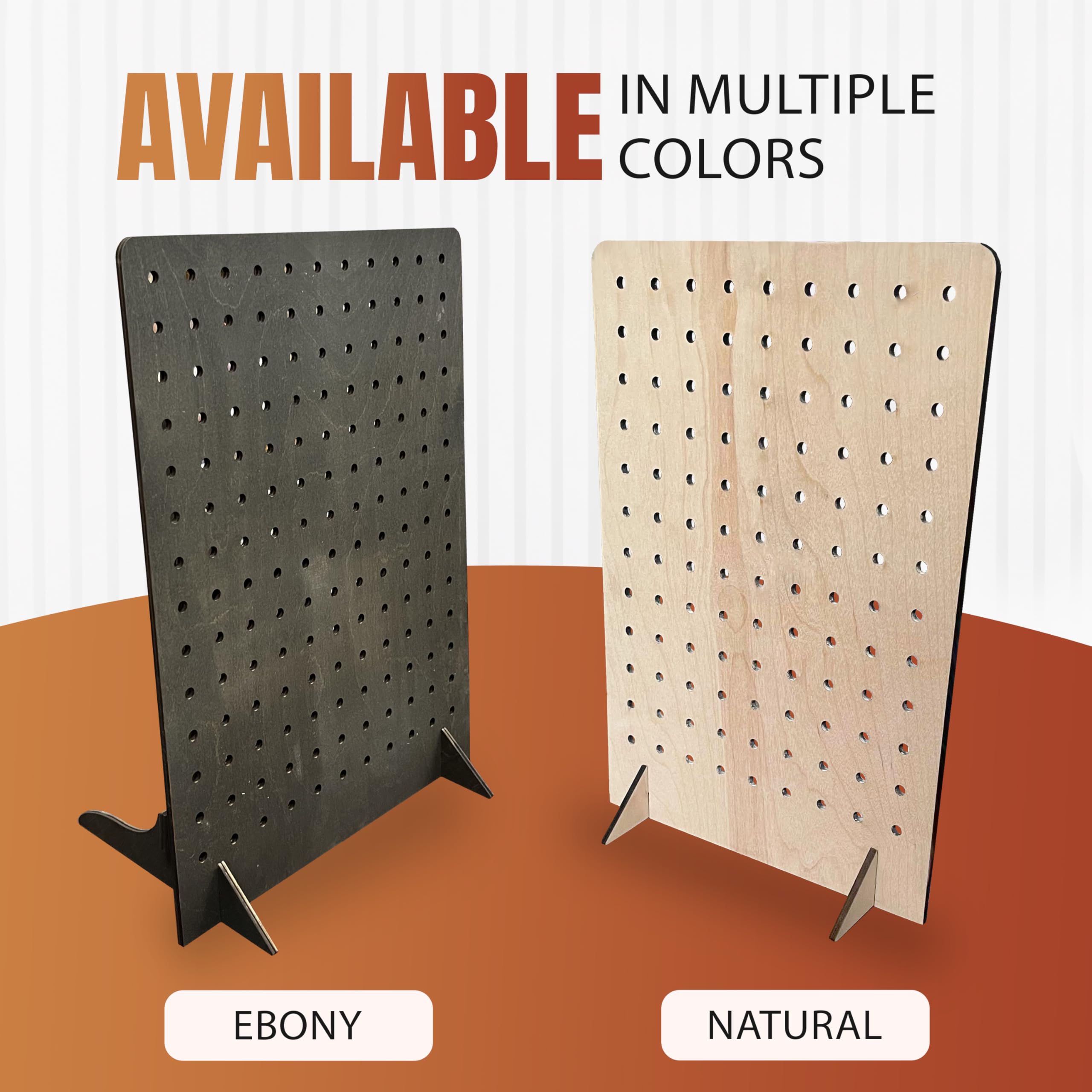 Torched Pegboard Display Stand for Jewelry, Craft Shows, Selling, Vendor Events, Tools, Peg Board Accessories Rack Organizer, Large 9.75 L x 4.3 W x 14 H, Natural Torched Pegboard Display Stand for Jewelry, Craft Shows, Selling, Vendor Events, Tools, Peg Board Accessories Rack Organizer, Large 9.75 L x 4.3 W x 14 H, Natural