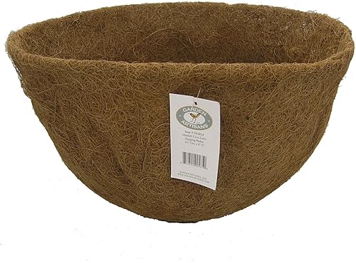 Forro de coco moldeado redondo de 14 x 9 pulgadas, paquete de 4