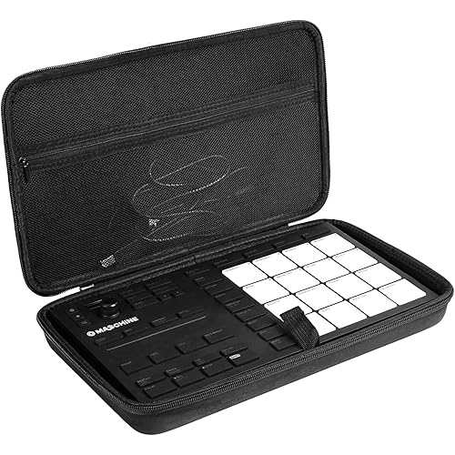 Musiin Premium Velvet Hardshell Travel Case Compatible with Native Instruments Maschine Mikro MK3 case Drum Controller Analog Device cover