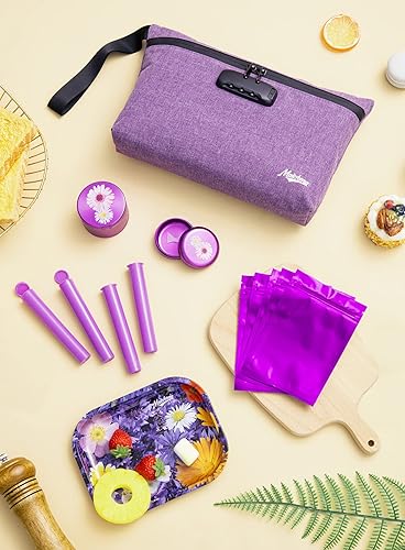 Miniatura 8 de Bolsa a prueba de olores con cerradura de combinación, bolsa a prueba de olores con forro de carbono, recipientes grandes a prueba de olores,