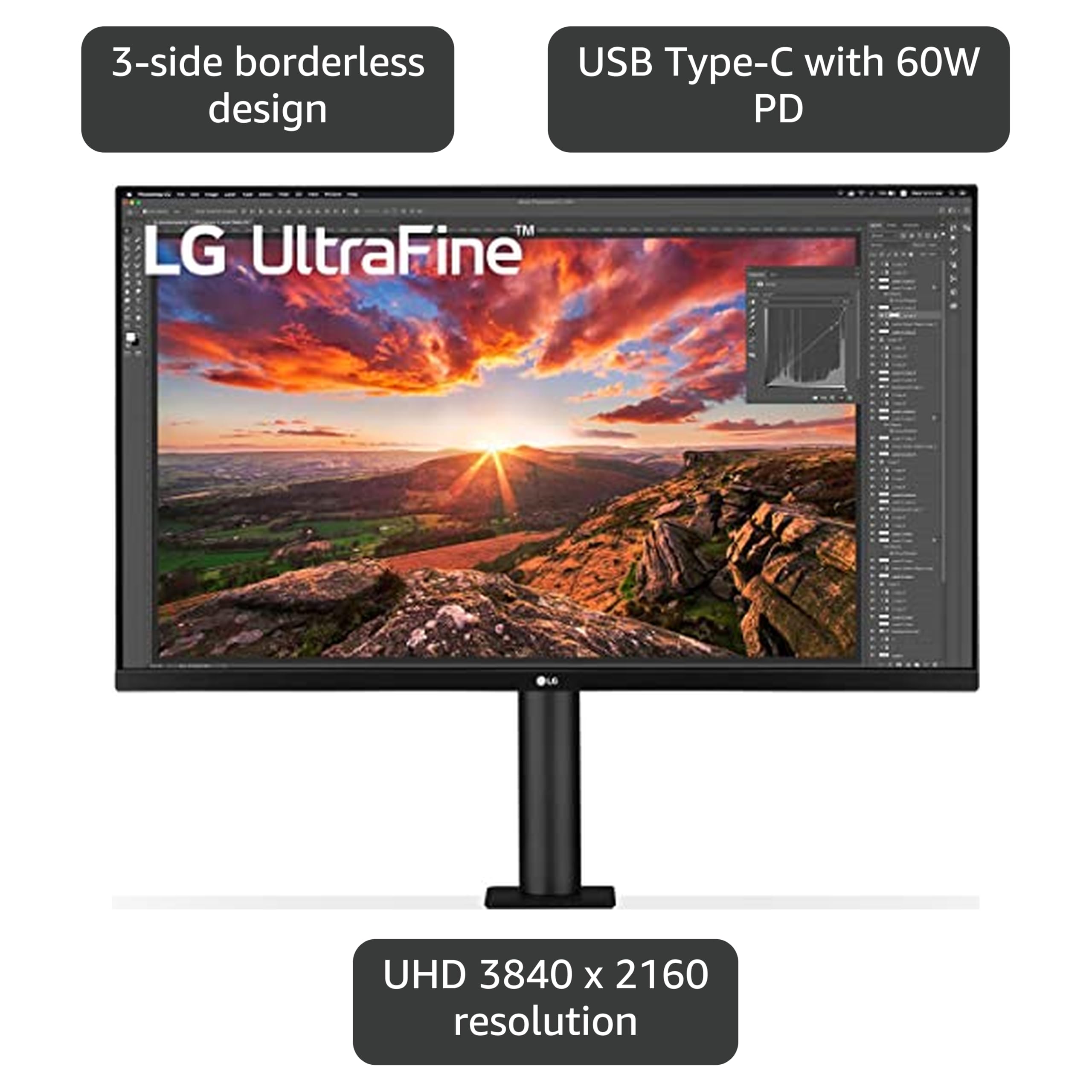 LG UltraFine 31.5インチモニター 32UN880-B LG Ultrafine 32UN880-B UHD 4K Monitor with 31.5 inch IPS Display