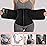 KIWI RATA Neoprene Sauna Waist Trainer Corset Sweat Belt with 2 Straps for Women Sweat Band Compression Cincher Workout Fitness Trimmer,1 Zipper Black,X-Small