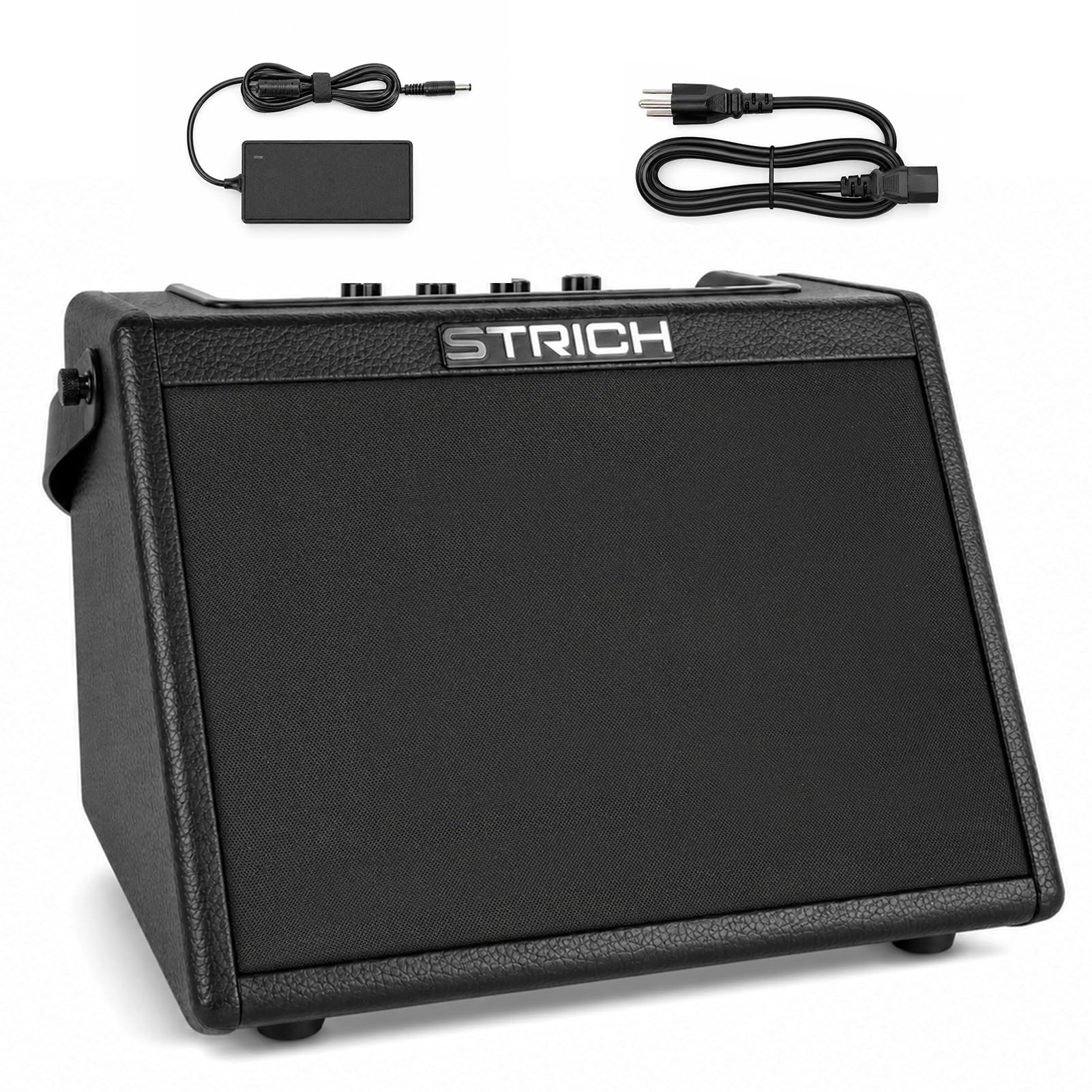 STRICH Amplificatore elettronico per batteria da 20 W, amplificatore per batteria wireless, altoparlante portatile per batteria e tastiere elettroniche, amplificatore compatto per casa, studio e