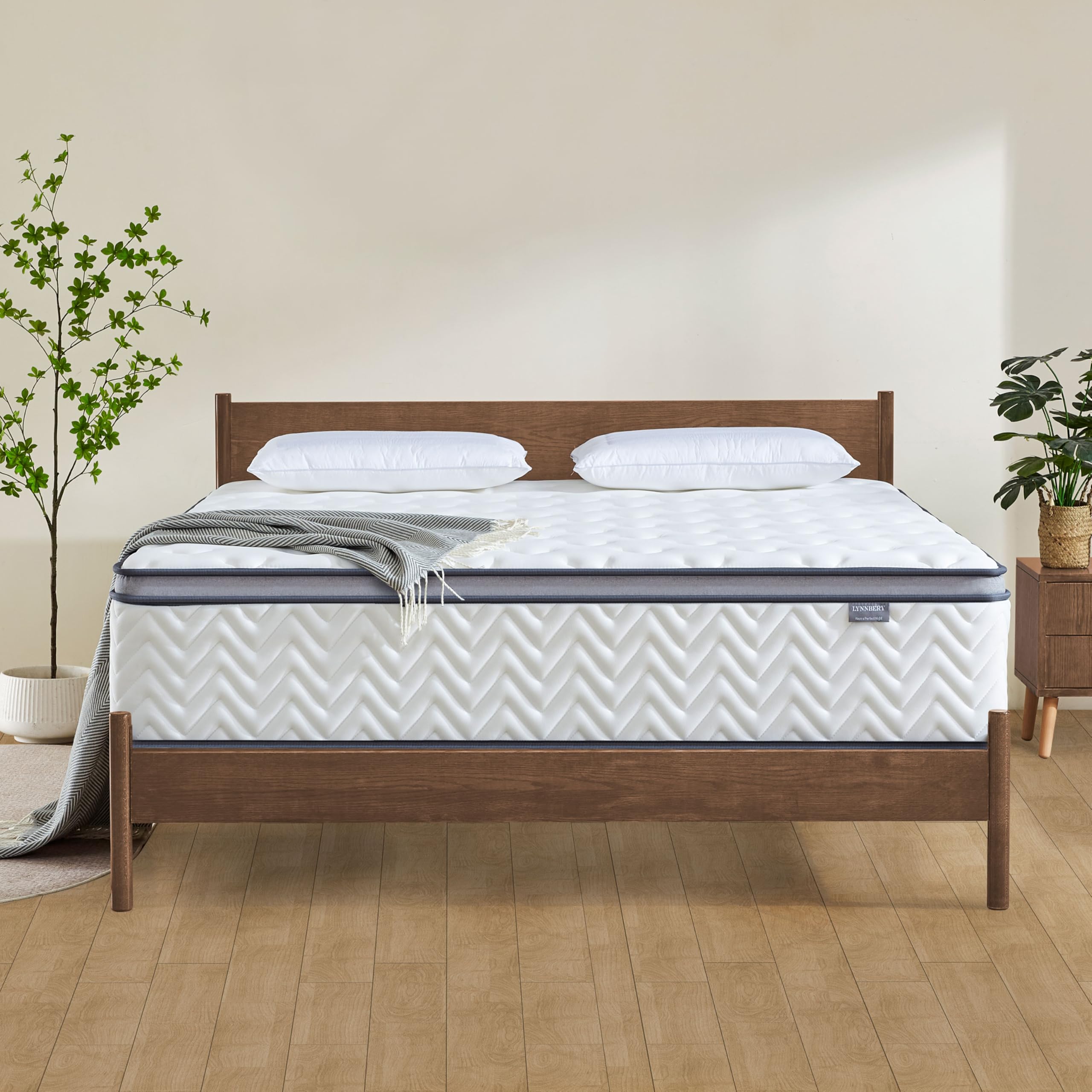 King Mattress, 12 Inch King Size Hybrid Mattress with Memory Foam and Individual Pocket Spring for Motion Isolation, Pressure Relief, Medium Firm Mattress in a Box, 76"*80"*12"
