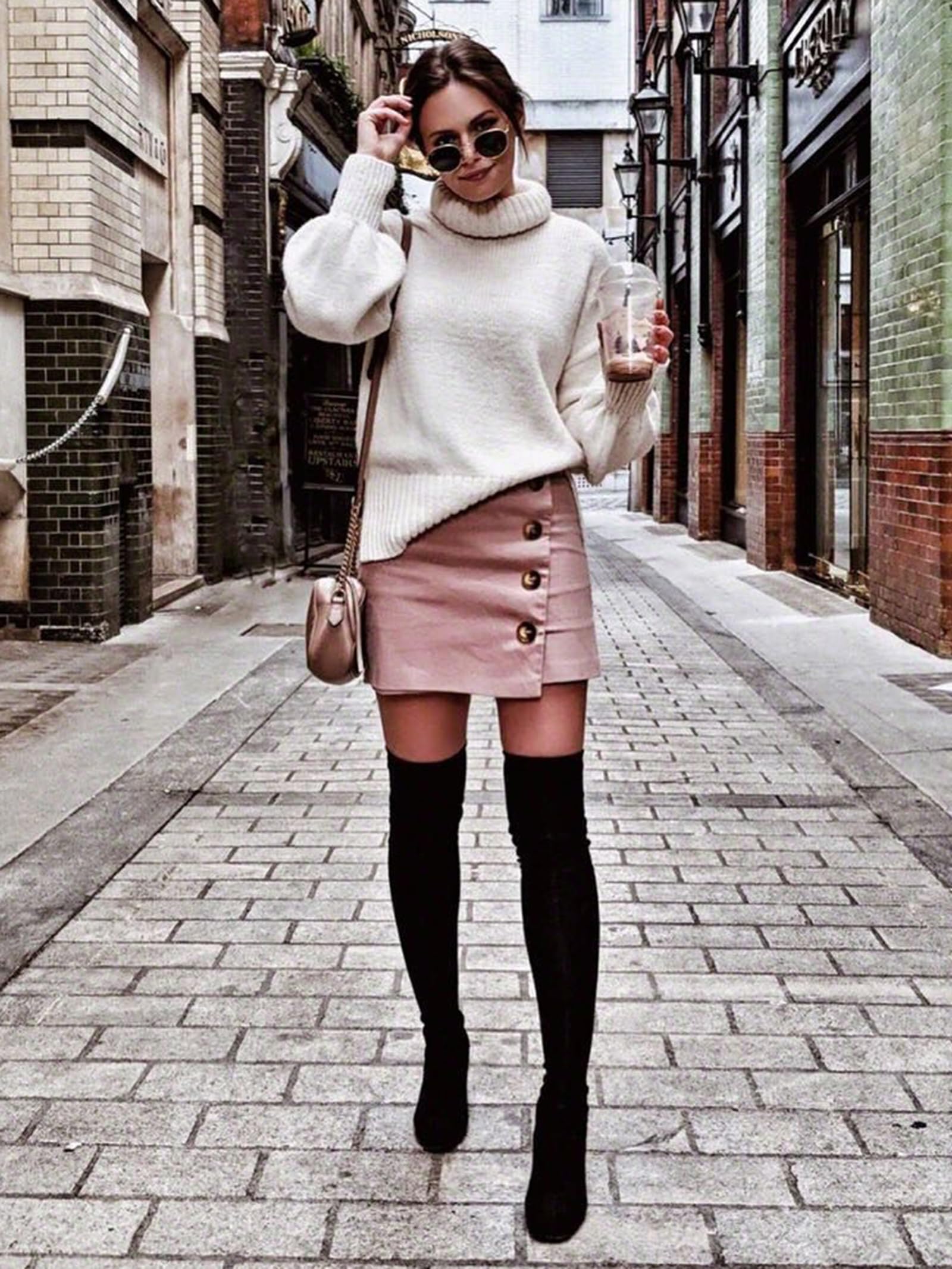 NueiVeiuo Women Thigh High Boots Chunky Heel Side Zipper