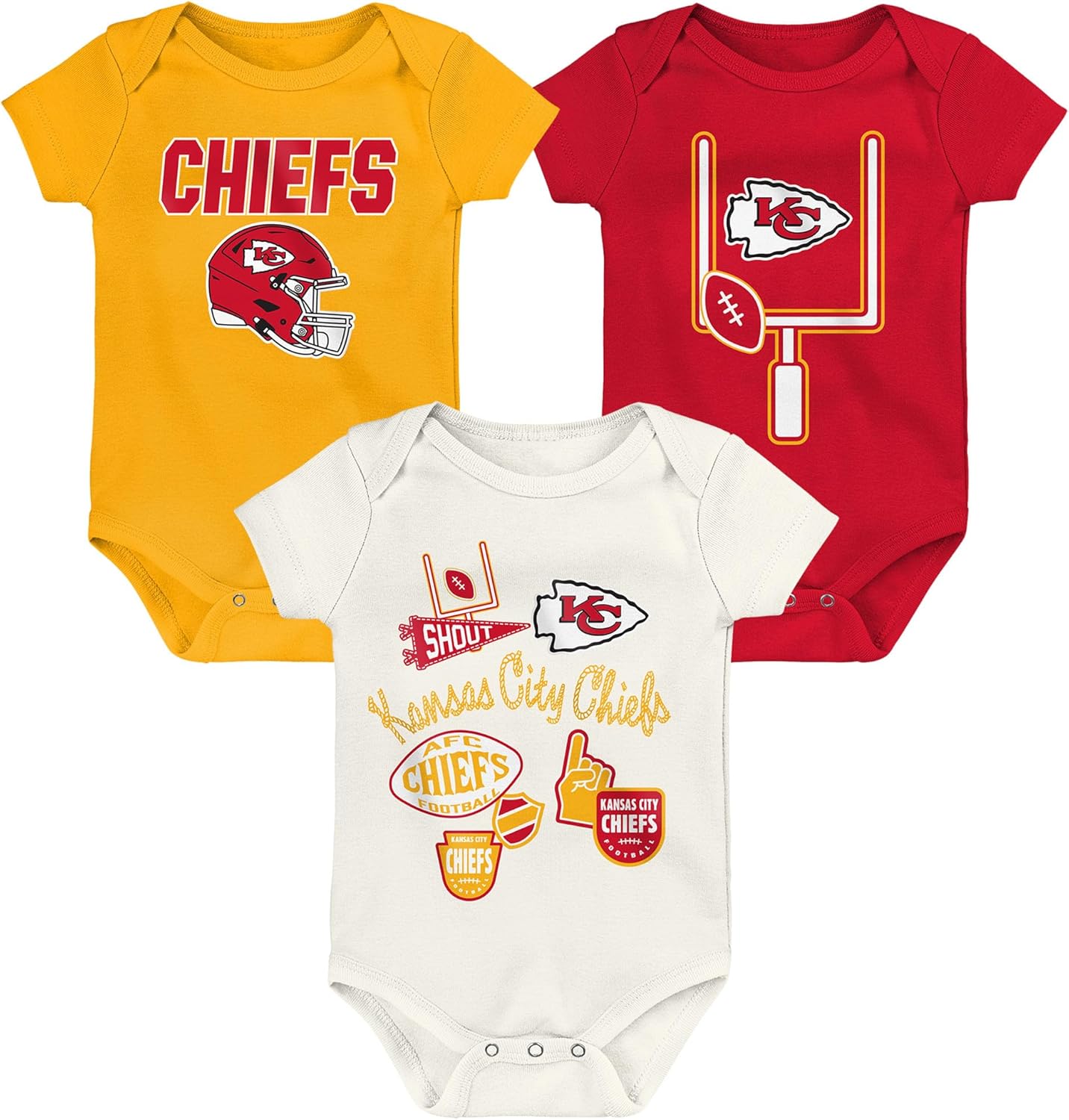 Outerstuff Infant & Newborn NFL Littlest Player Three-Piece Bodysuit Set