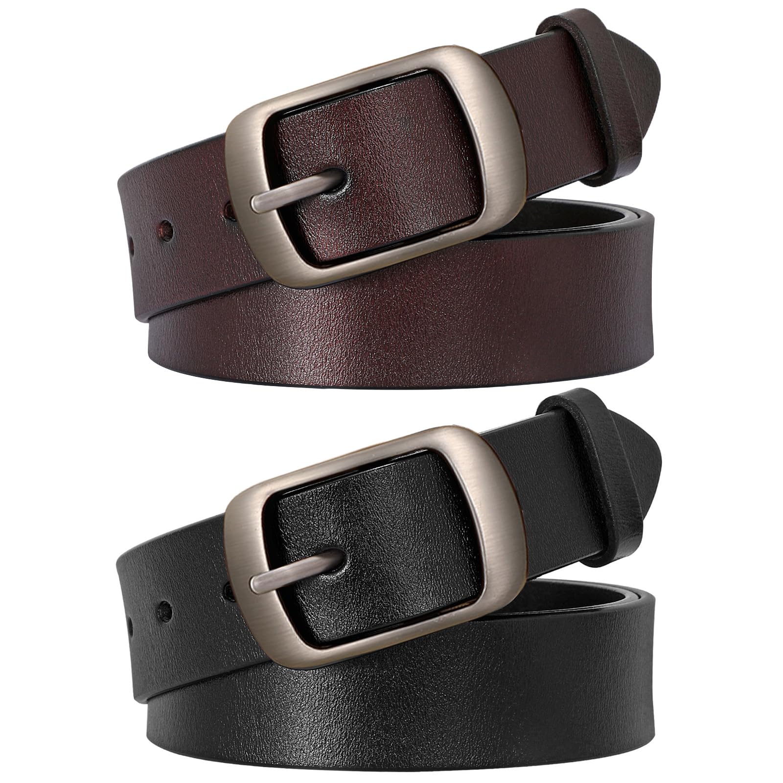 SUOSDEY Women Belts For Jeans Dresses Pants Ladies Leather Waist Belt with Elegant Buckle Width 1 3