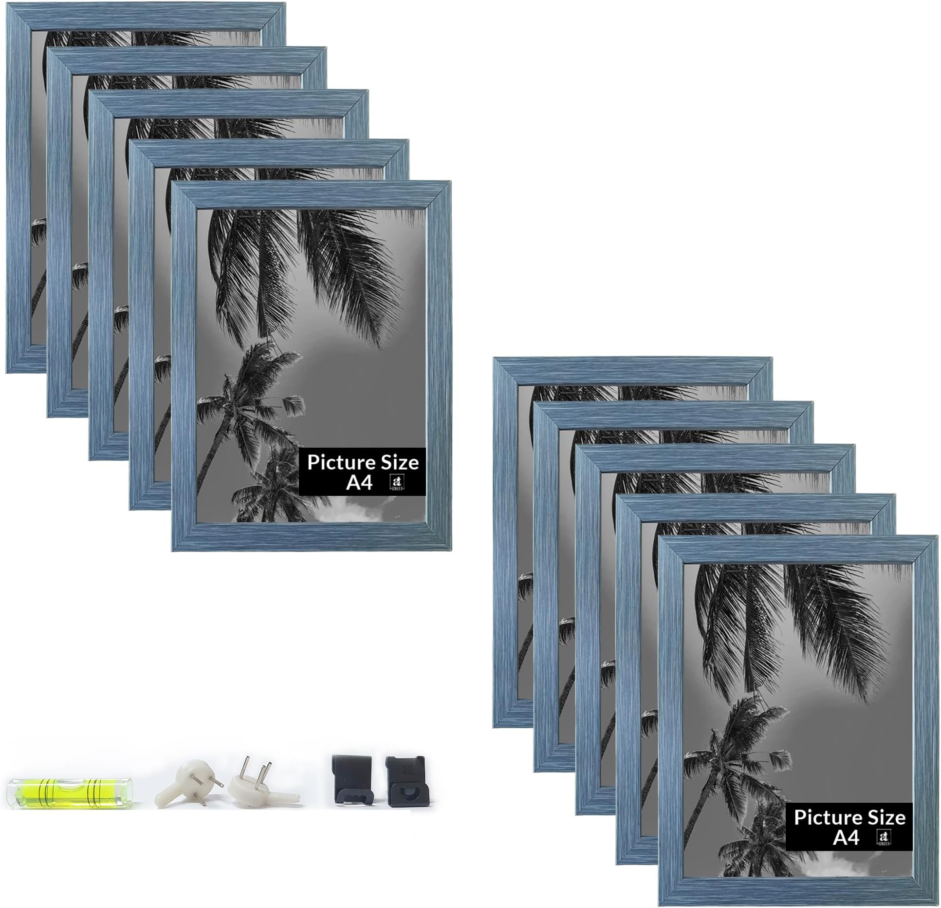 A4 Size Certificate, Document Photo frames Set Of 10 For Home Decoration, Living Room, Office Decoration (Blue, Size: 8" x 12")