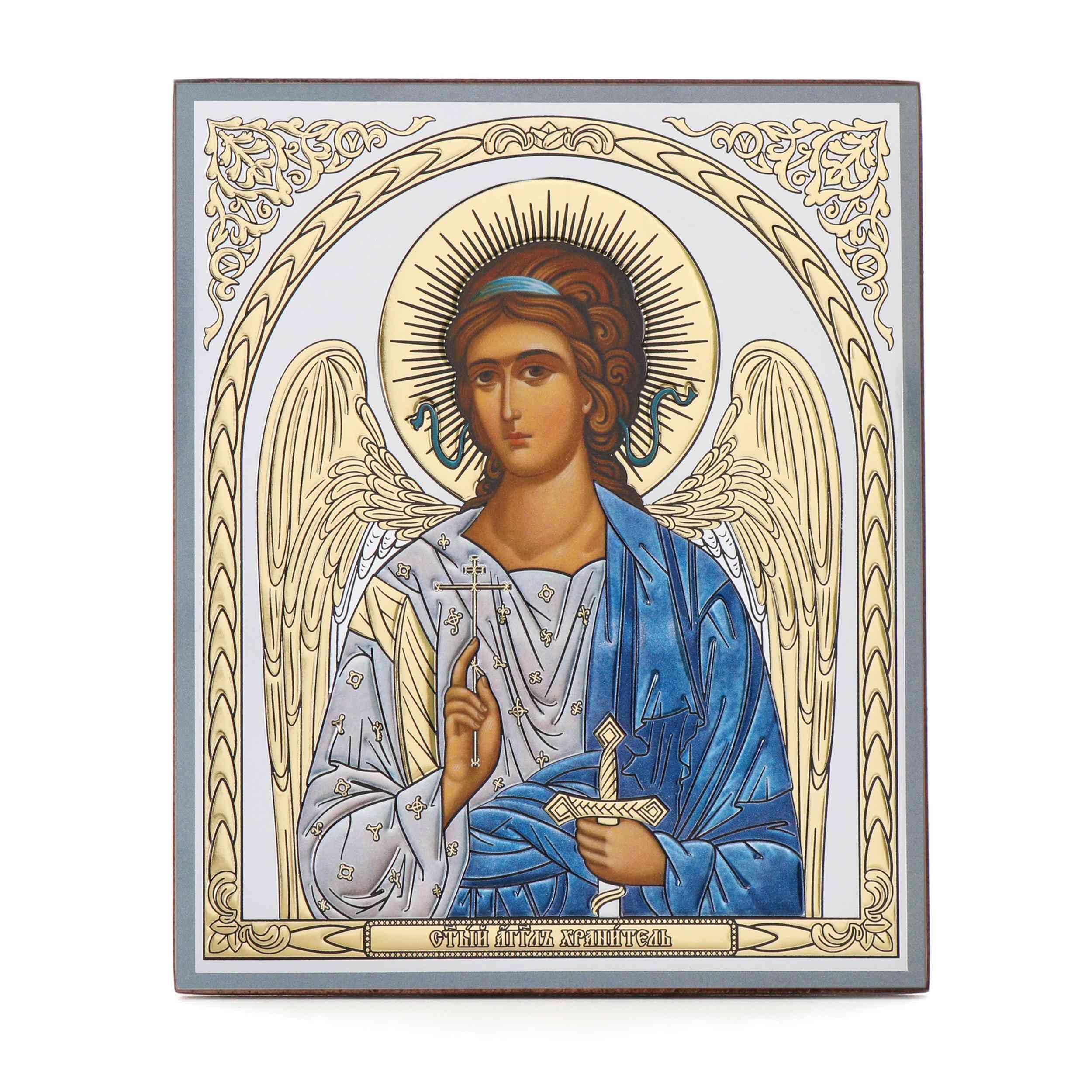 NKlaus - Guardian Angel - Wooden Icon 15 x 18 cm Christian Orthodox - Religious Iconography 13934