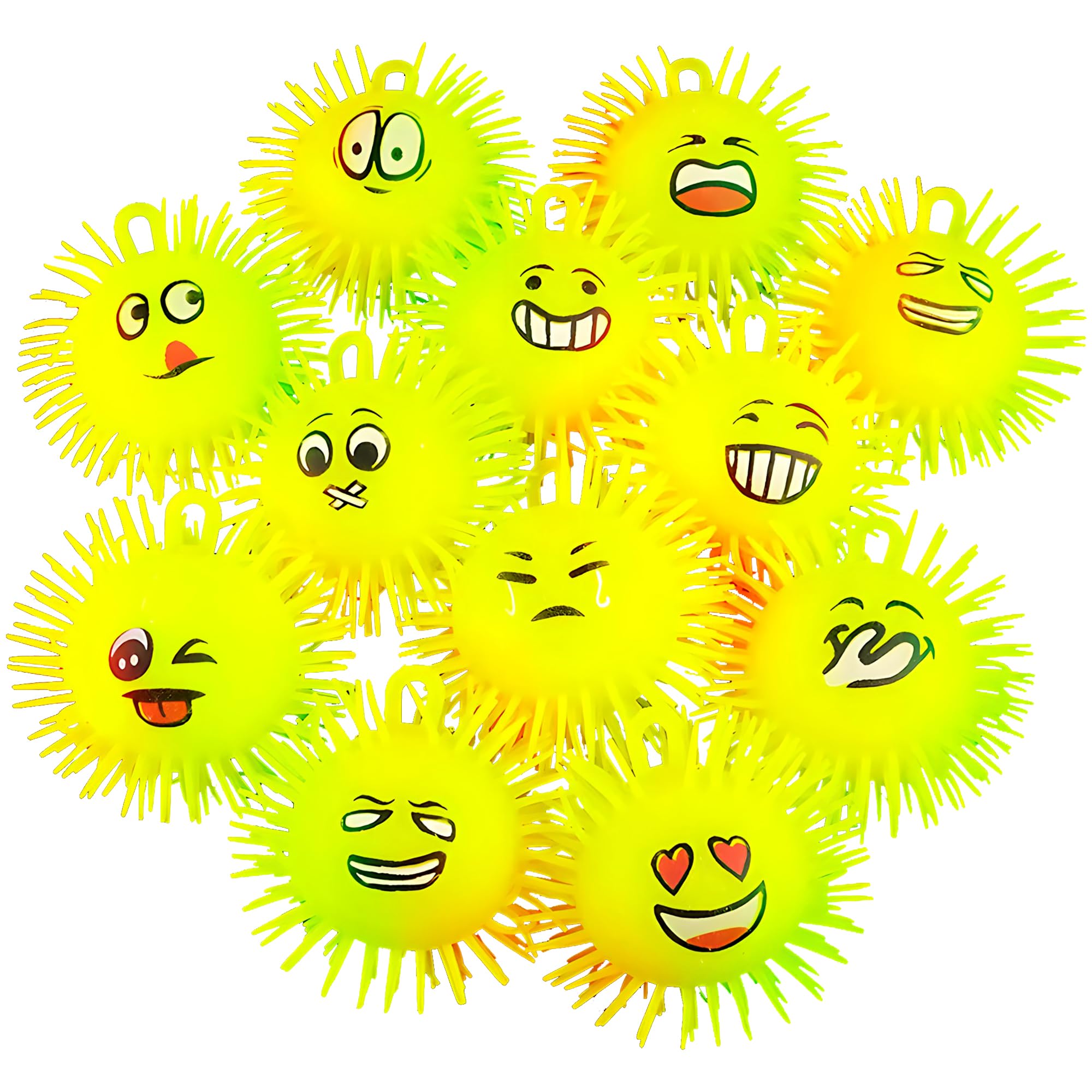 Bola acolchada de emoticono iluminada de 5 pulgadas