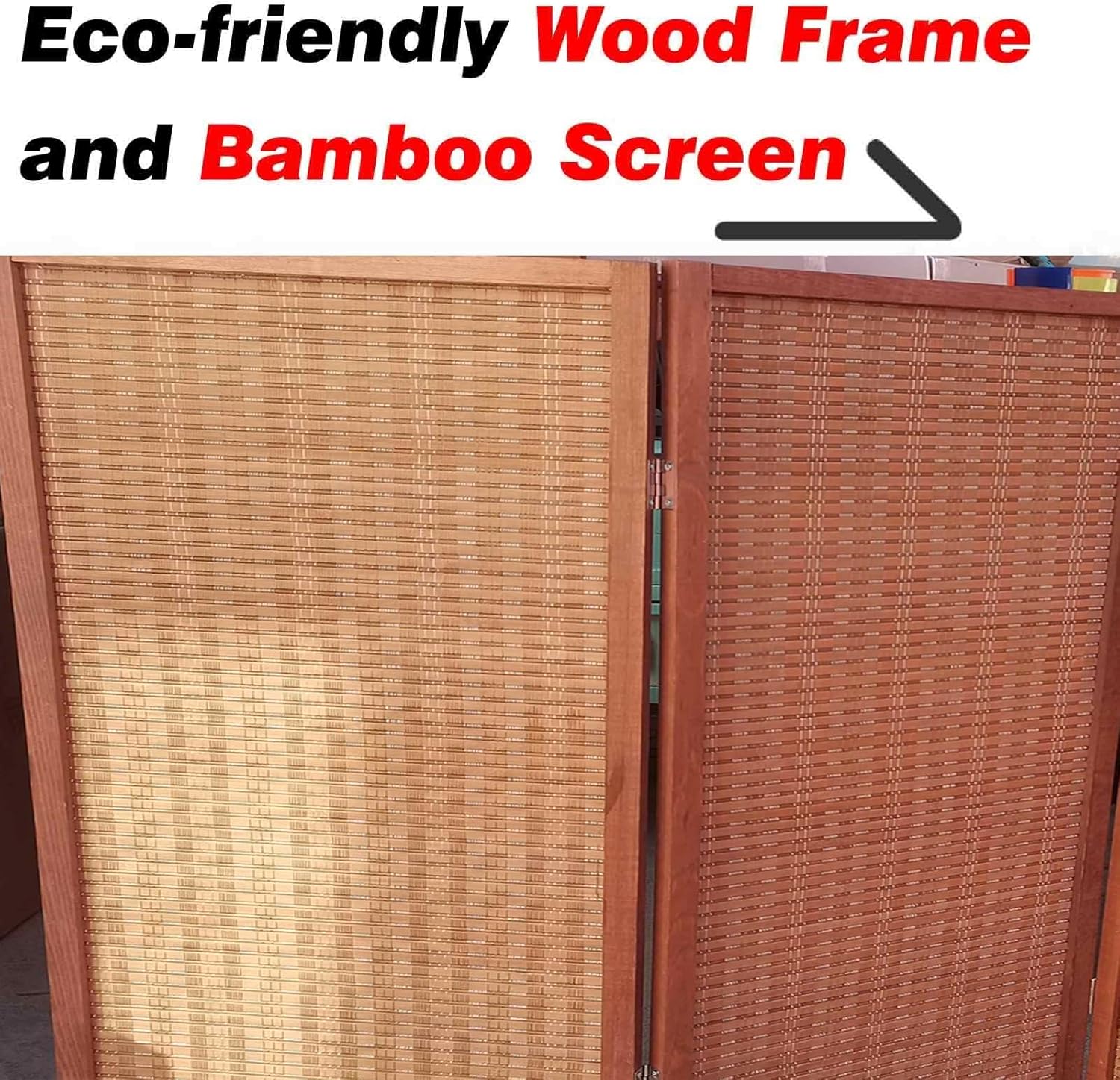 Japanese Room Divider Short 2ft 3ft 4ft 5ft 6ft, Folding Wood Office Dividers Partition Wall Freestanding, Home Hallway Doorway Entryway Privacy Screen(3 Panel,H 120cm/3.9ft)