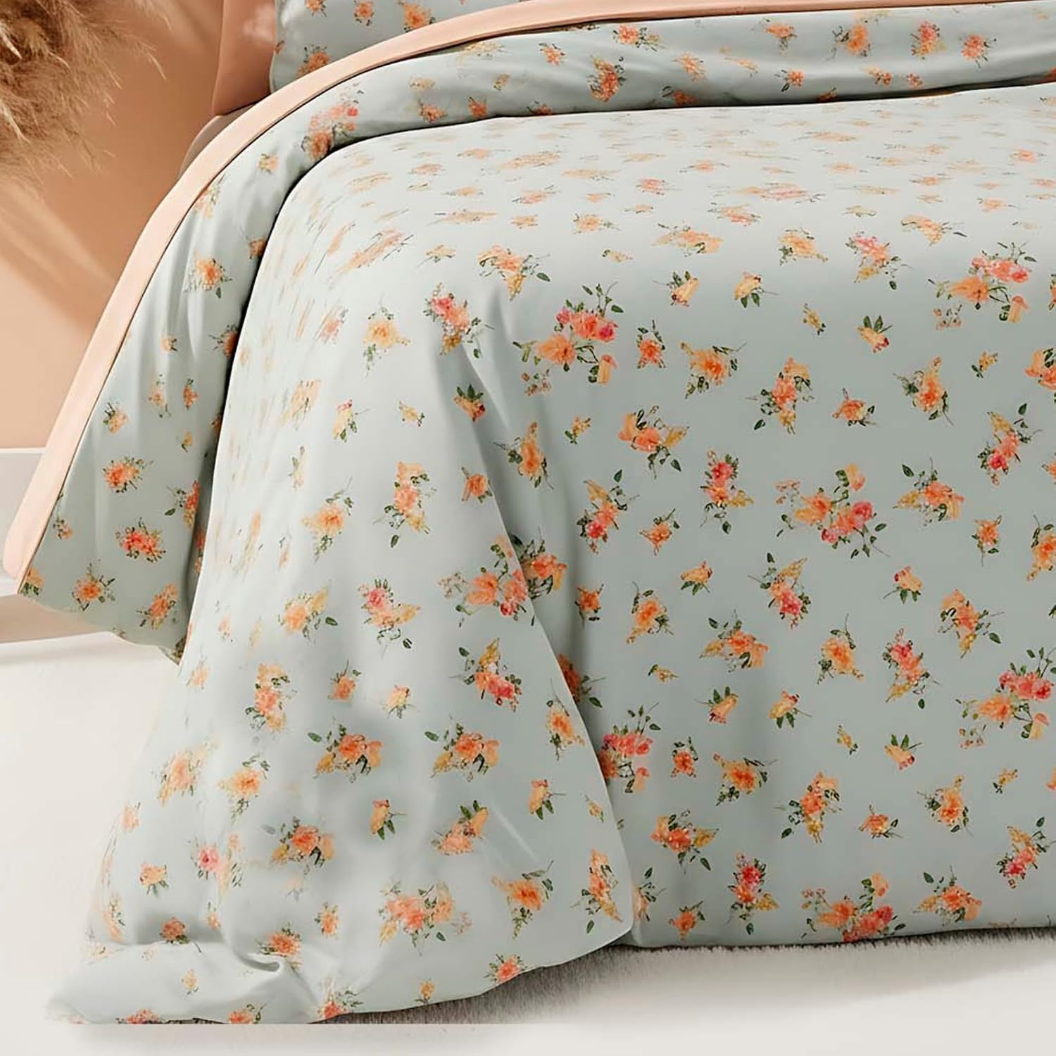 Cotton Duvet Cover Set for Full, Queen & King Beds | 3 Piece Bedding Set with Duvet Cover and Pillowcases, Soft Breathable Bed Linen for Adults & Couples (Aura, 63.0 × 84.6 inch)