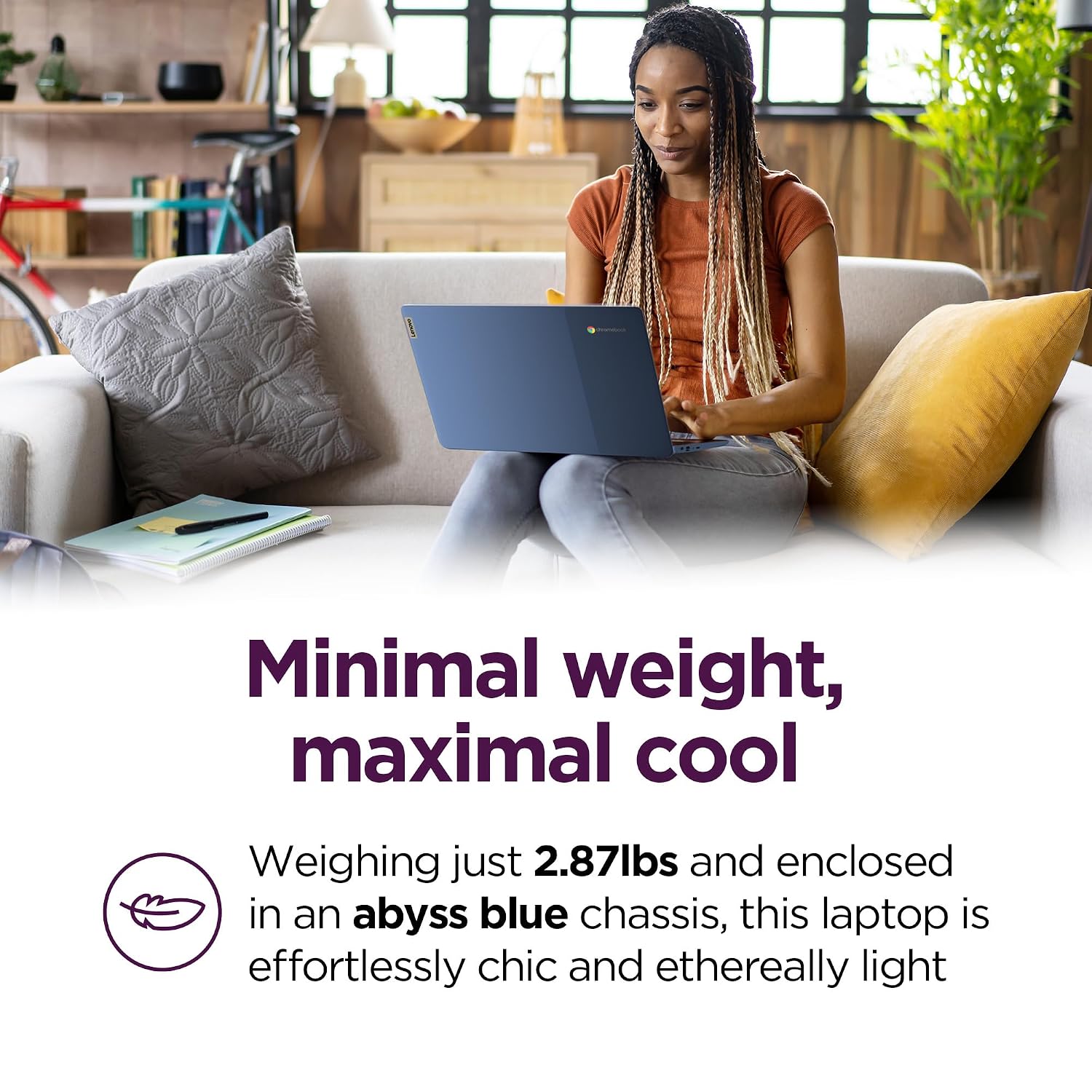 Lenovo IdeaPad Slim 3 Chromebook - 2024 - Lightweight Laptop - Waves MaxxAudio® Speakers - 14" HD Display - HD 720p Camera - 4GB Memory - 64GB Storage - MediaTek Kompanio 520 -... - Image 6