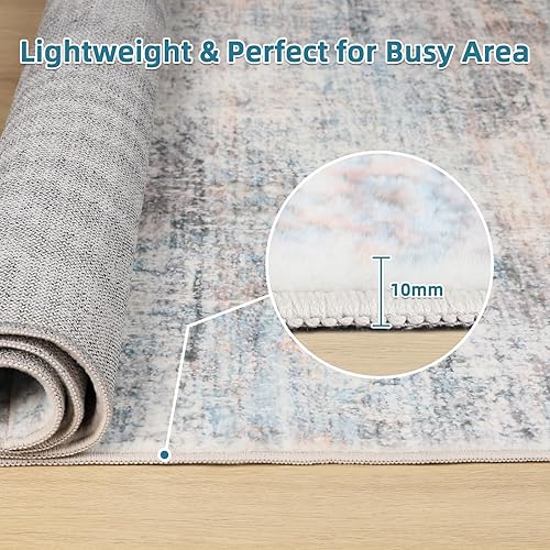 Miniatura 30 de Dripex Alfombra de piel sintética de conejo de 5 x 7 pies, alfombras esponjosas para sala de estar, alfombras lavables a máquina para dormitorio