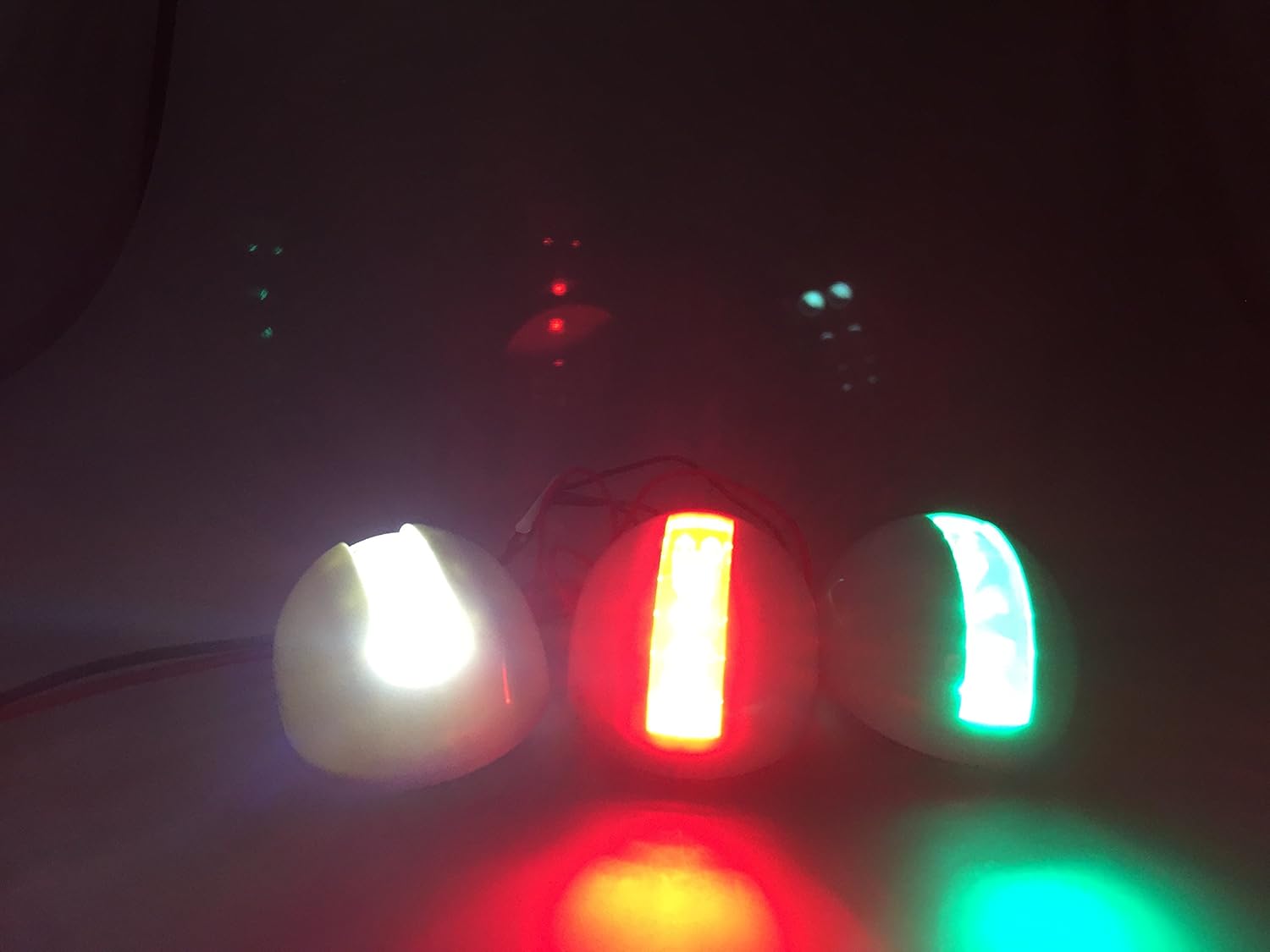 Pactrade Marine Boat Combo Side LED Stern Transom and Bi Color Pair Green Red Navigation Light USCG 2NM ABYC-16 Aprroval 12v White